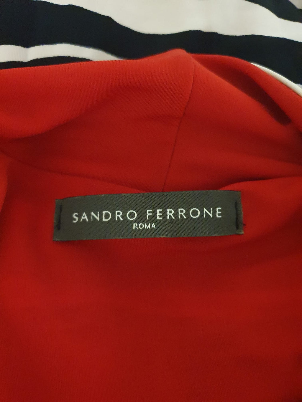 Robe d'Été Style Marin Sandro Ferrone- Taille S -  Marine & Rouge