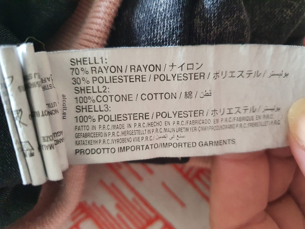 Veste Bomber Zippé Noir & Rose "Alcott" Taille 40