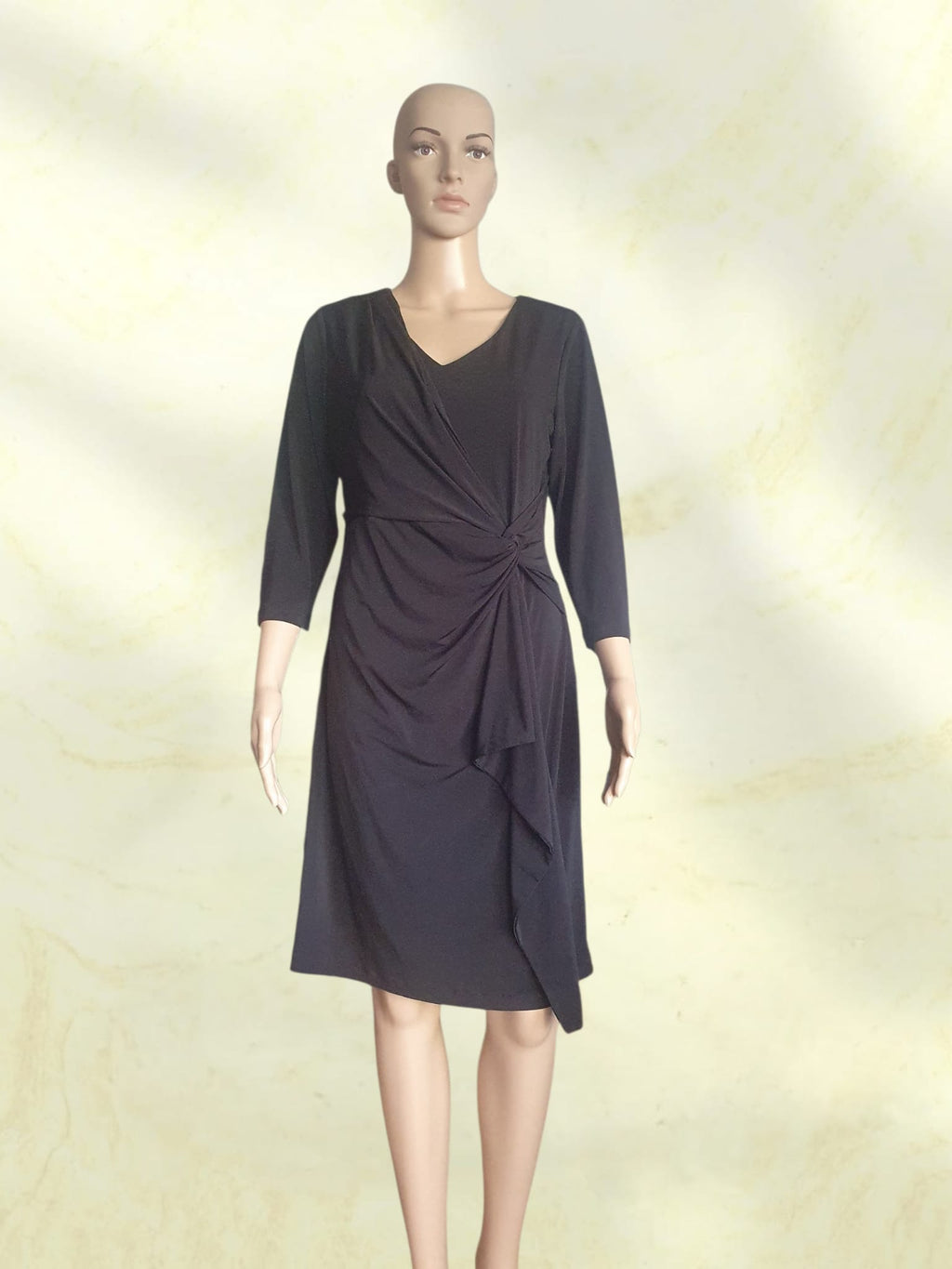 Petite Robe Noire Drappée - Coupe Portefeuille & Fluide - Woman El Corte Inglés T40