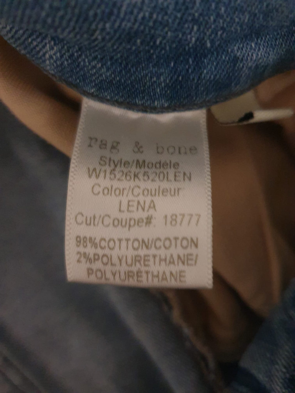 Jean Rag & Bone - Modèle Lena- Luxe Distressed Denim T40