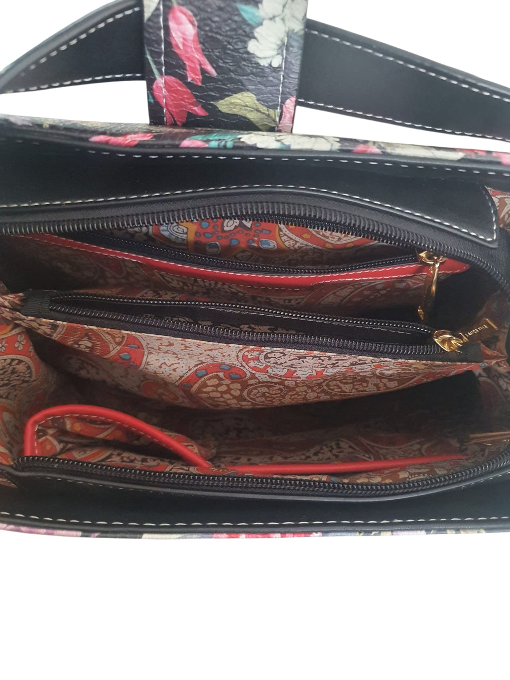 🌸 Sac à Main Laura Vita- Élégance Florale & Cuir Travaillé