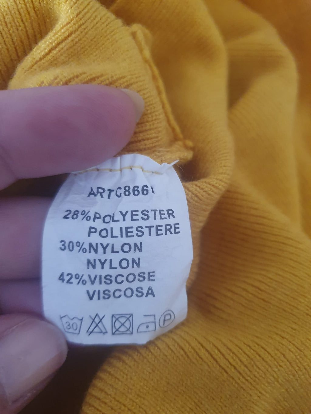 Robe Pull Jaune Moutarde à Manches Courtes - Julia Paris T38