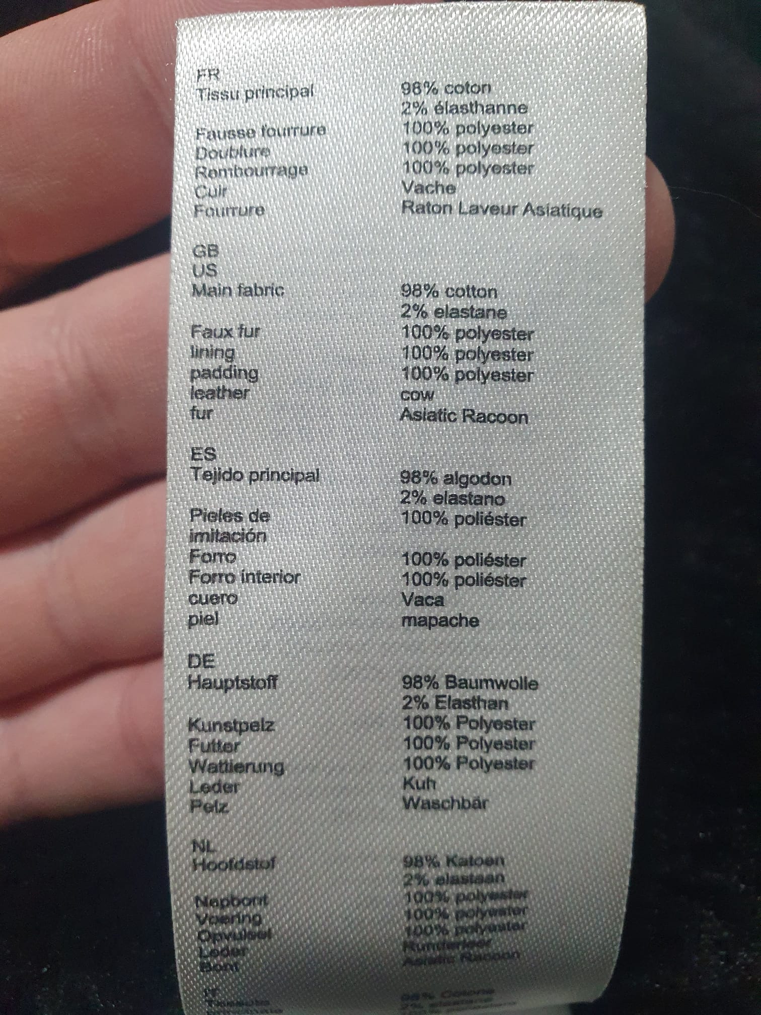 Parka Maje "GOBY"- Bleu Marine- Fourrure & Cuir- Taille 36