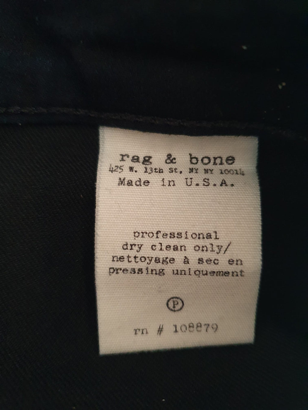 Jean Rag & Bone Raja Midnight – Denim de Luxe T38/40