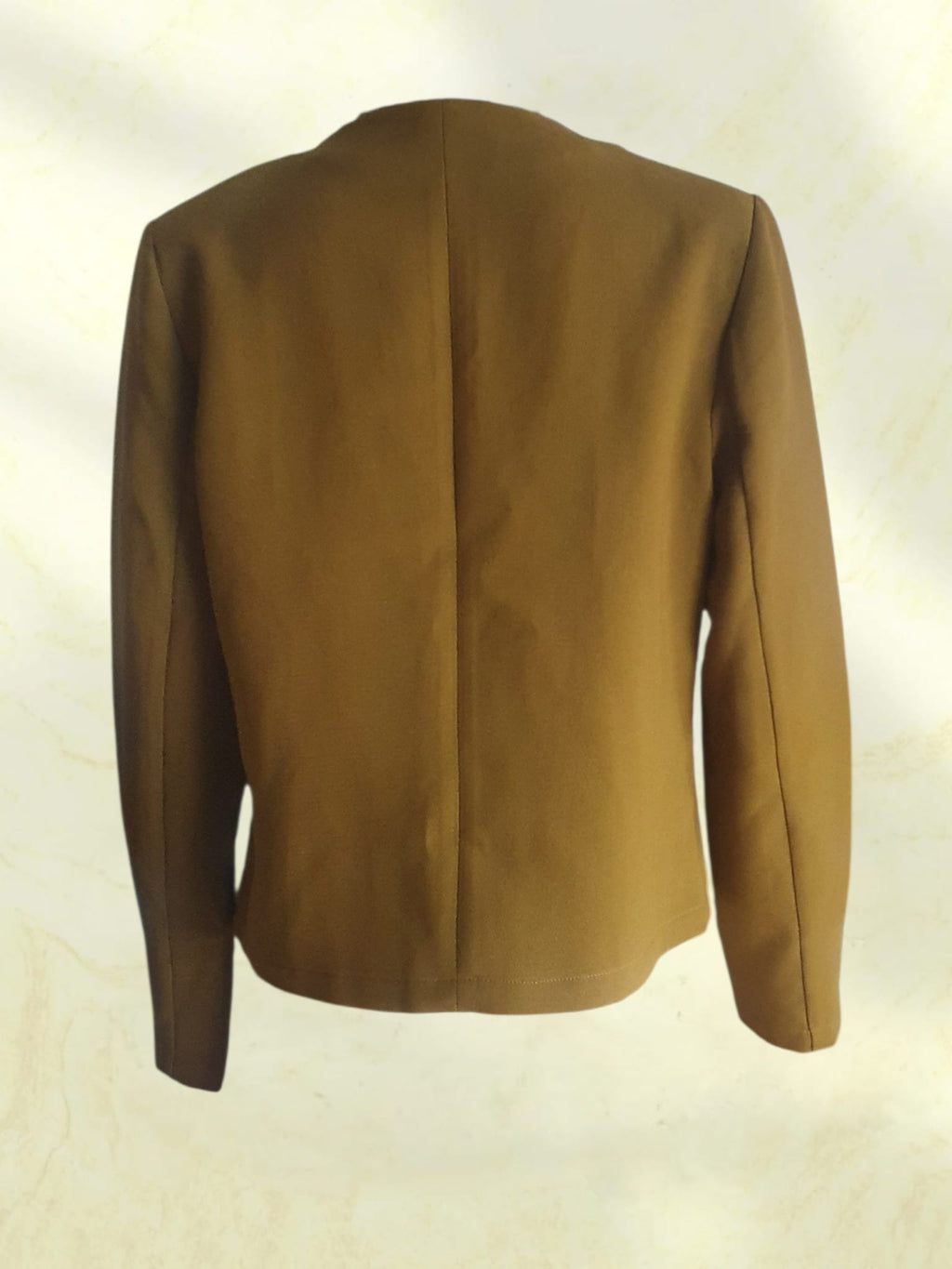 Veste Blazer Femme kaki clair & Col Noir - RIU Paris (Taille 38 / M)