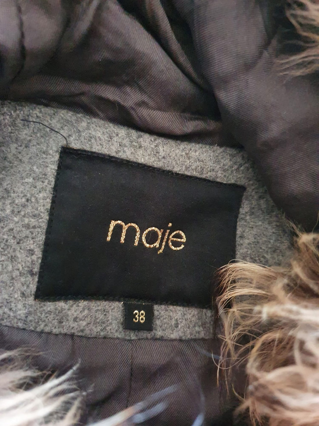 Manteau d'hiver Maje. Taille 38.