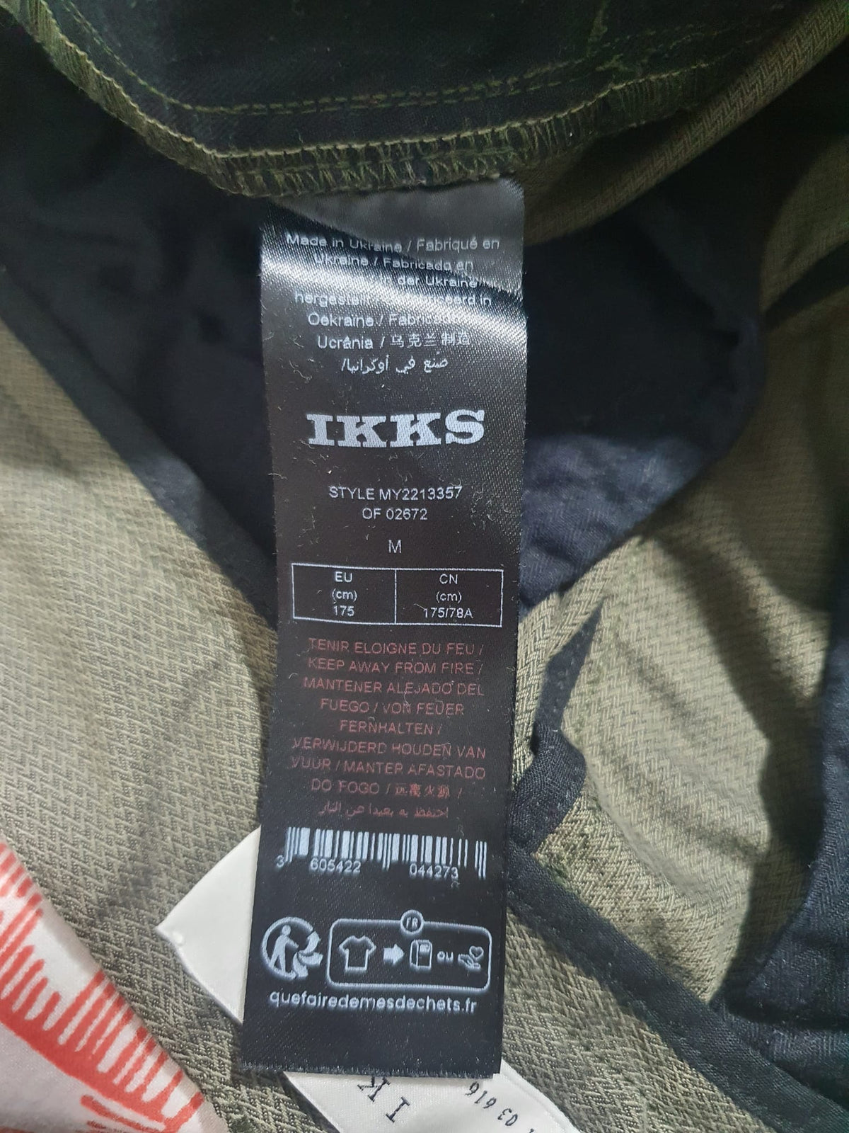 Pantalon chino Homme IKKS Men Straight Regular Vert Kaki / Olive - T40