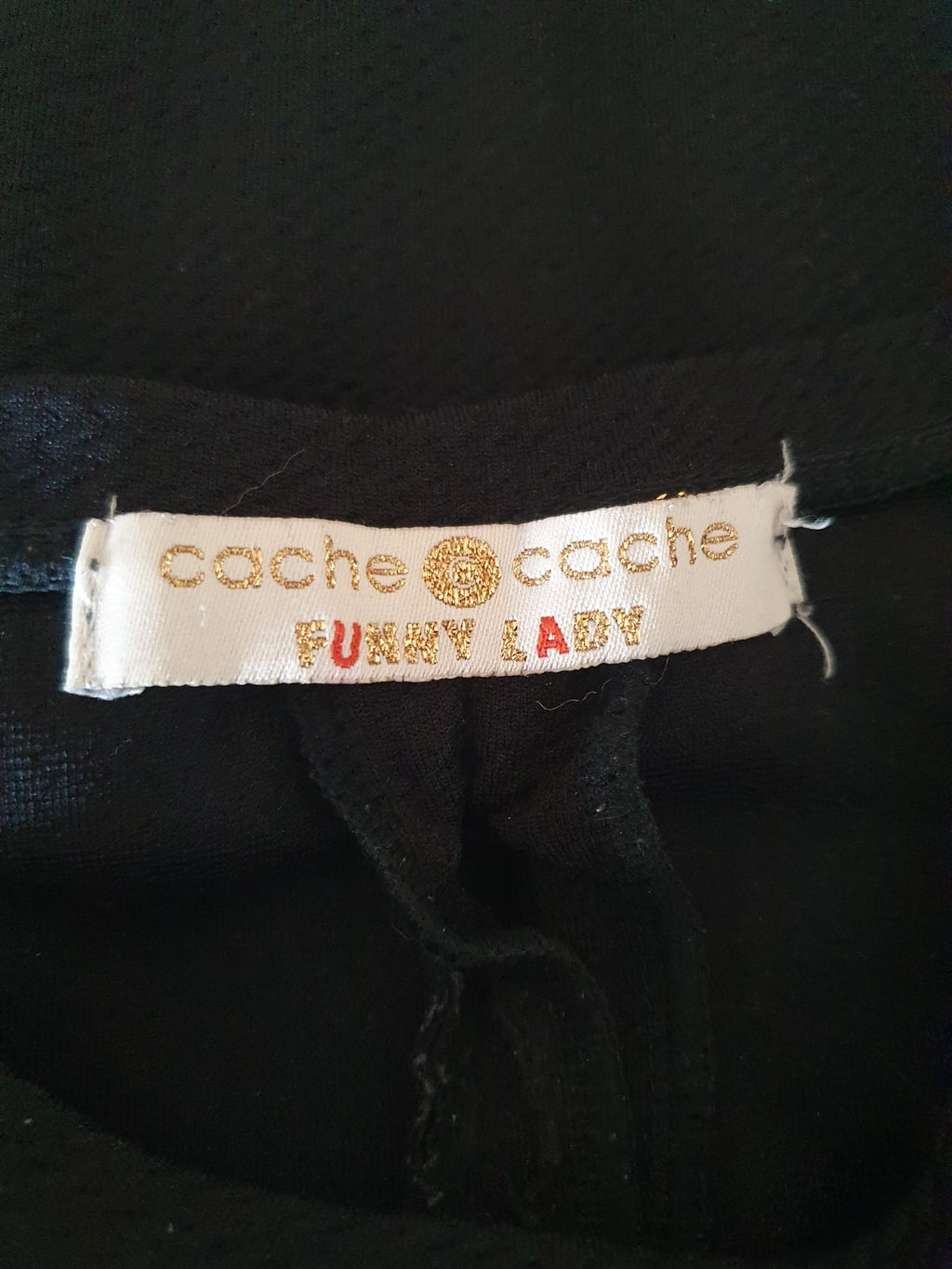 Haut Noir Femme à Nœuds au Dos - Marque Cache Cache T38