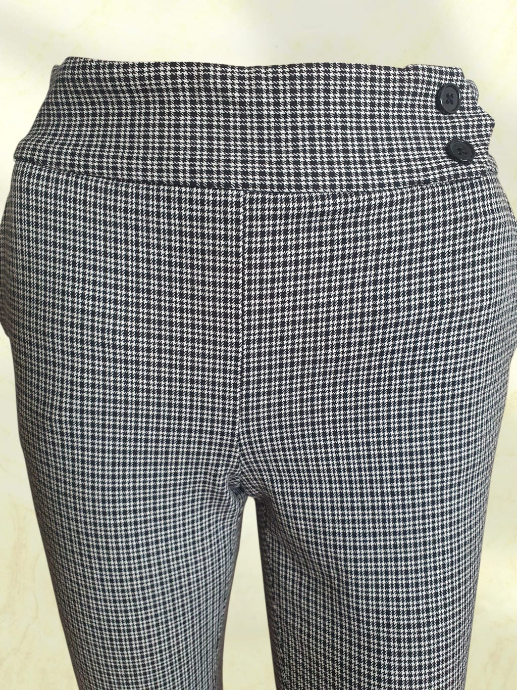 Pantalon Caroll 7/8ème à Motif Pied-de-Poule – Taille 36