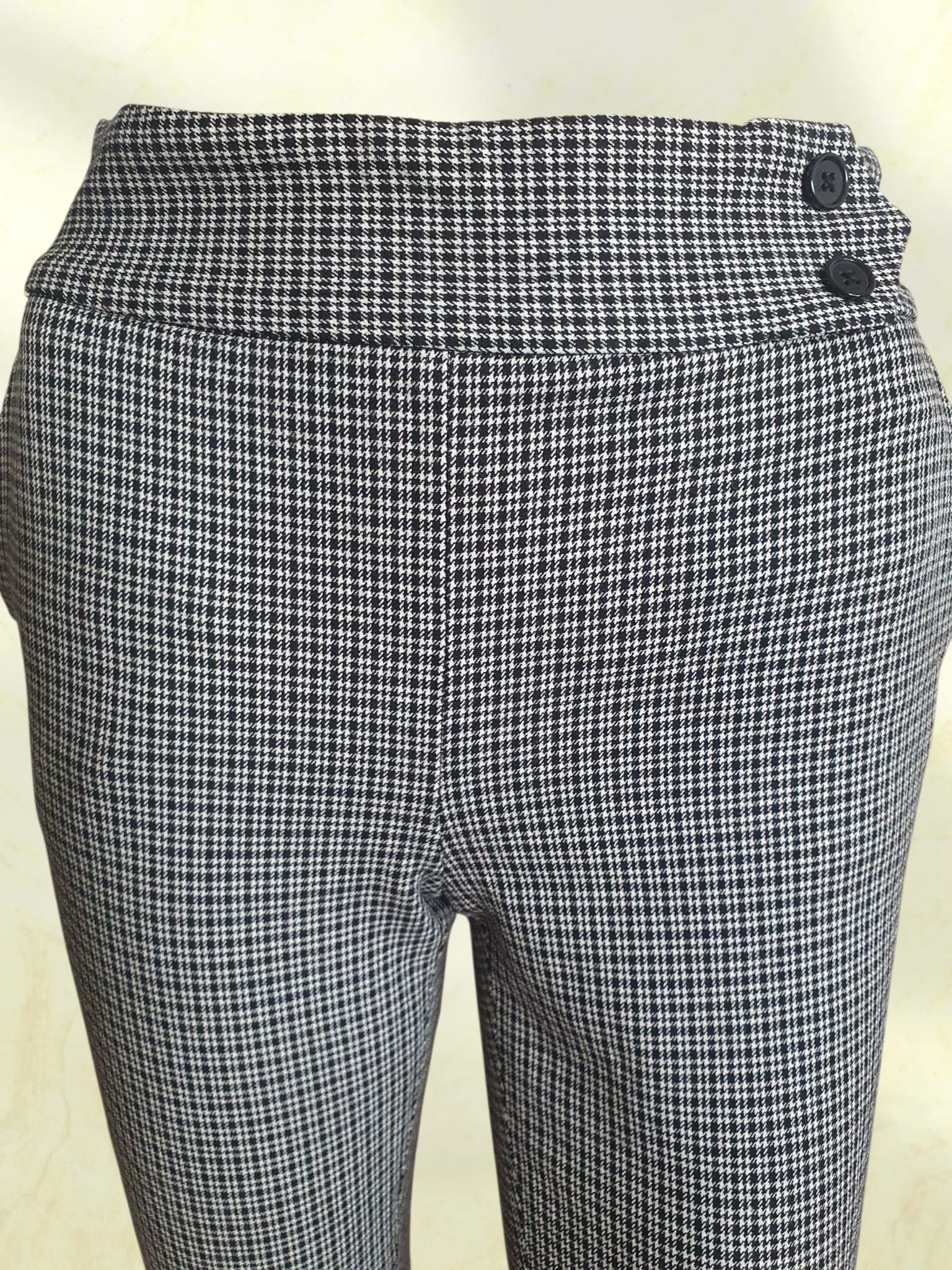 Pantalon Caroll 7/8ème à Motif Pied-de-Poule – Taille 36