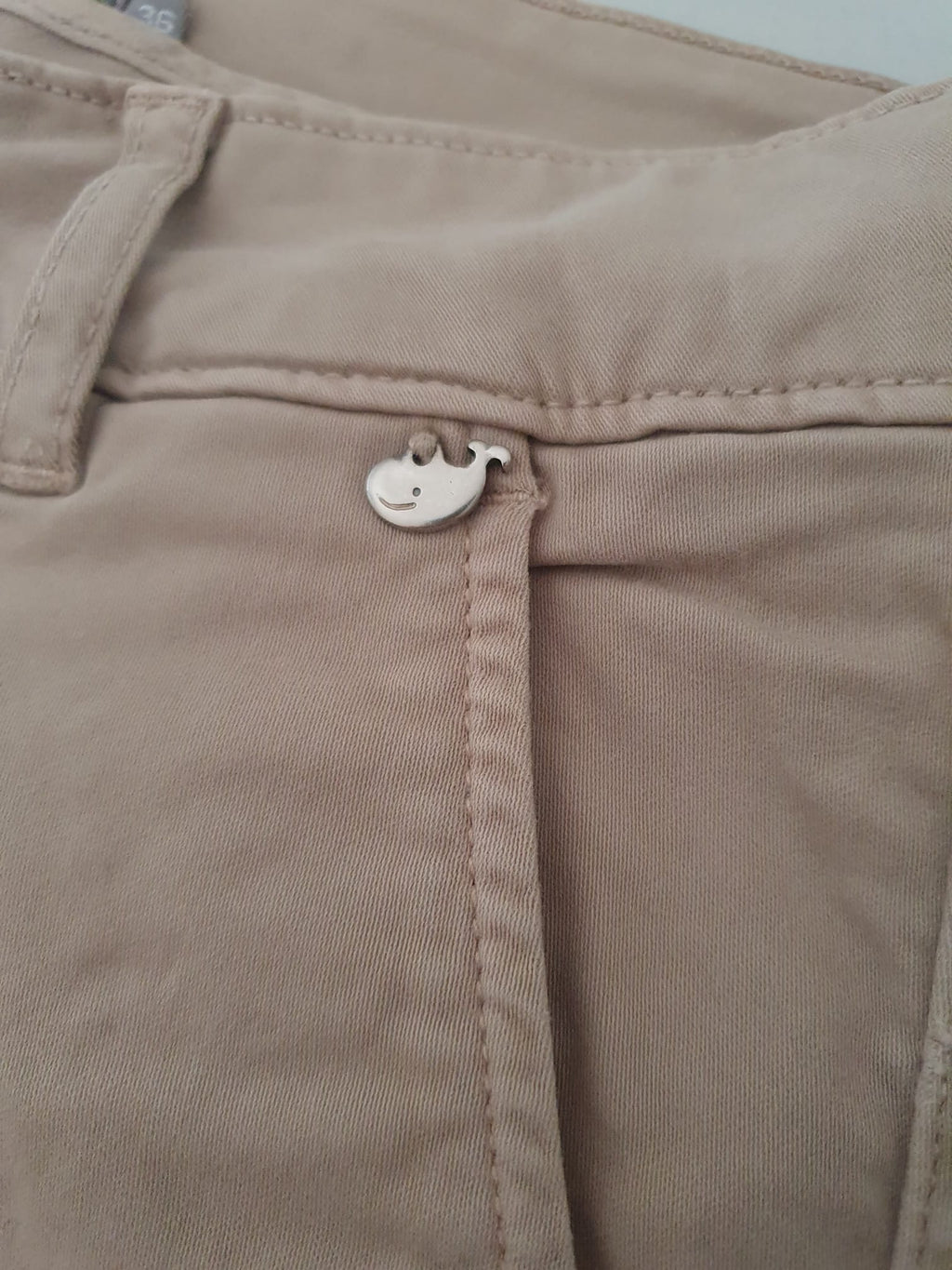Pantalon Chino Femme Beige "Le Phare de la Baleine" - Taille 36 (FR) -