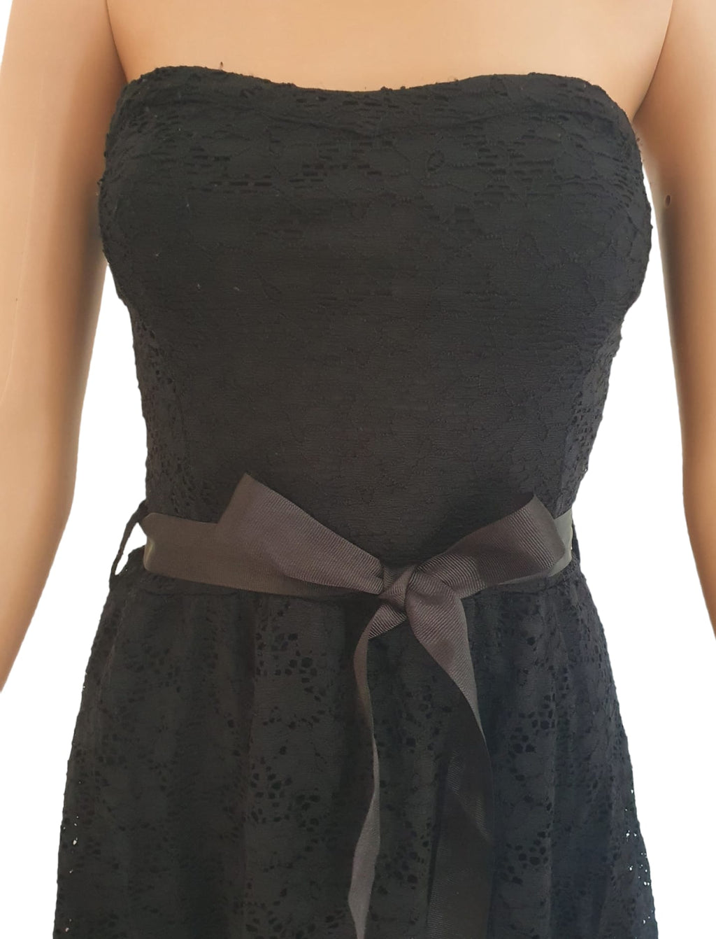 Petite robe Bustier en dentelle noire- Cache Cache- Taille 38