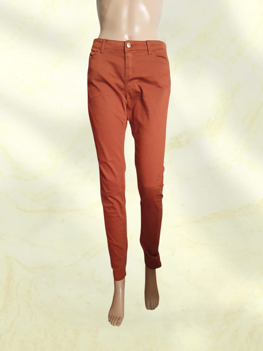 Pantalon Slim Femme Terracotta - Cache Cache - Taille 36