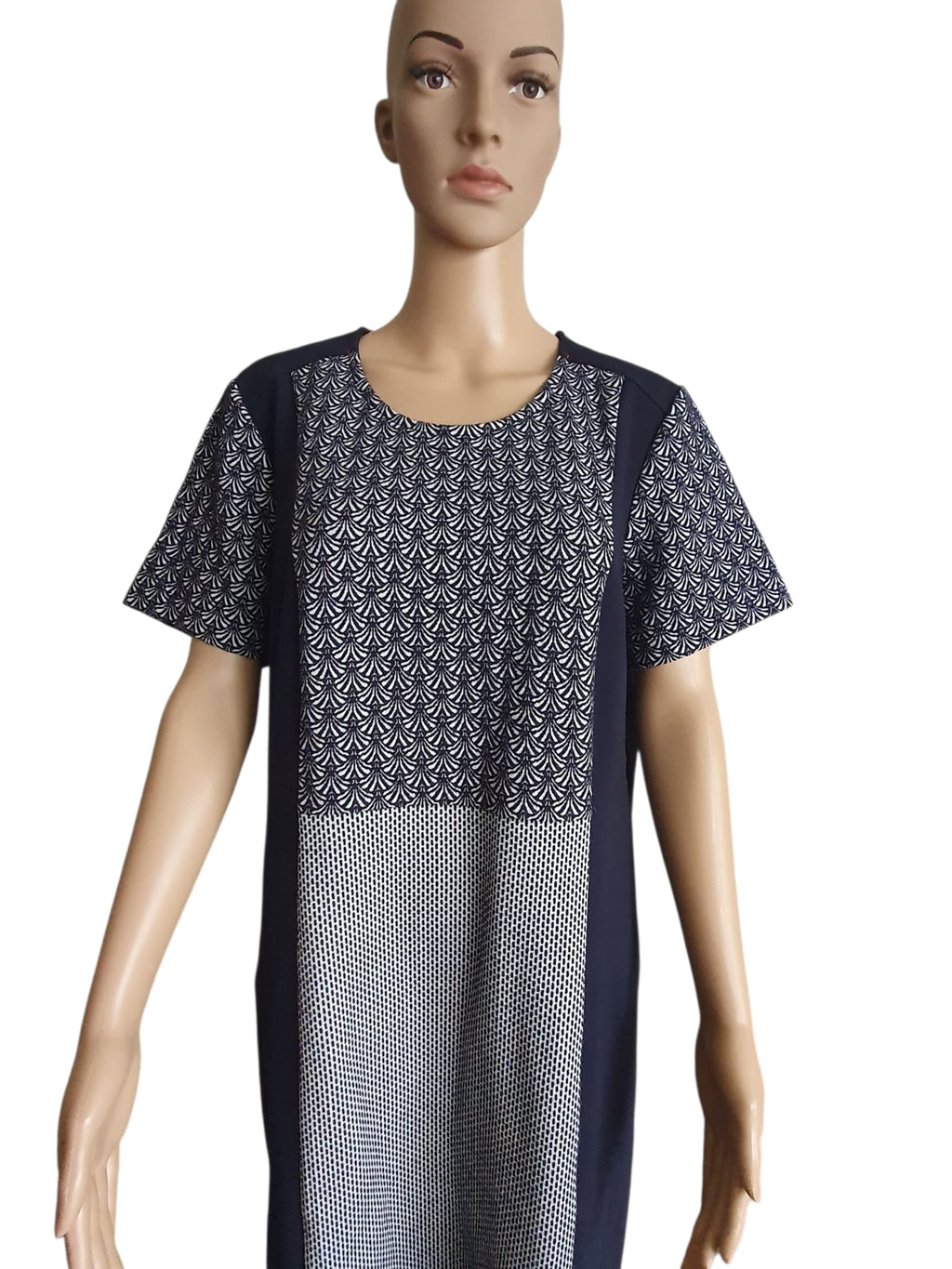 Robe droite Diane Laury- Marine & Graphique- Taille 44