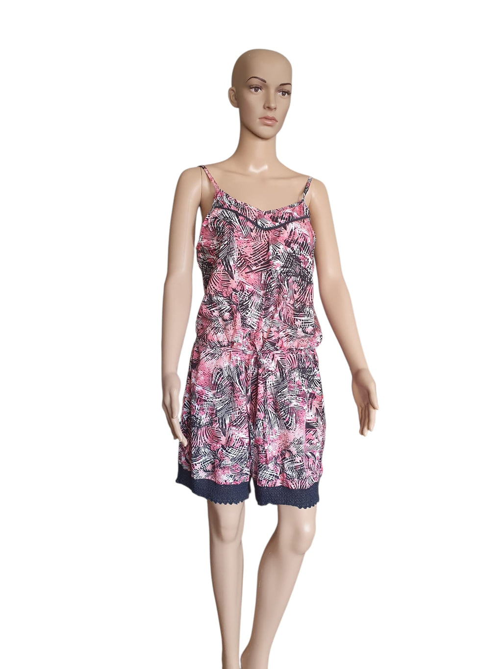 Combi-short Femme Fleurie & Dentelle – Style Boho Chic – Woman Only (Taille 42)