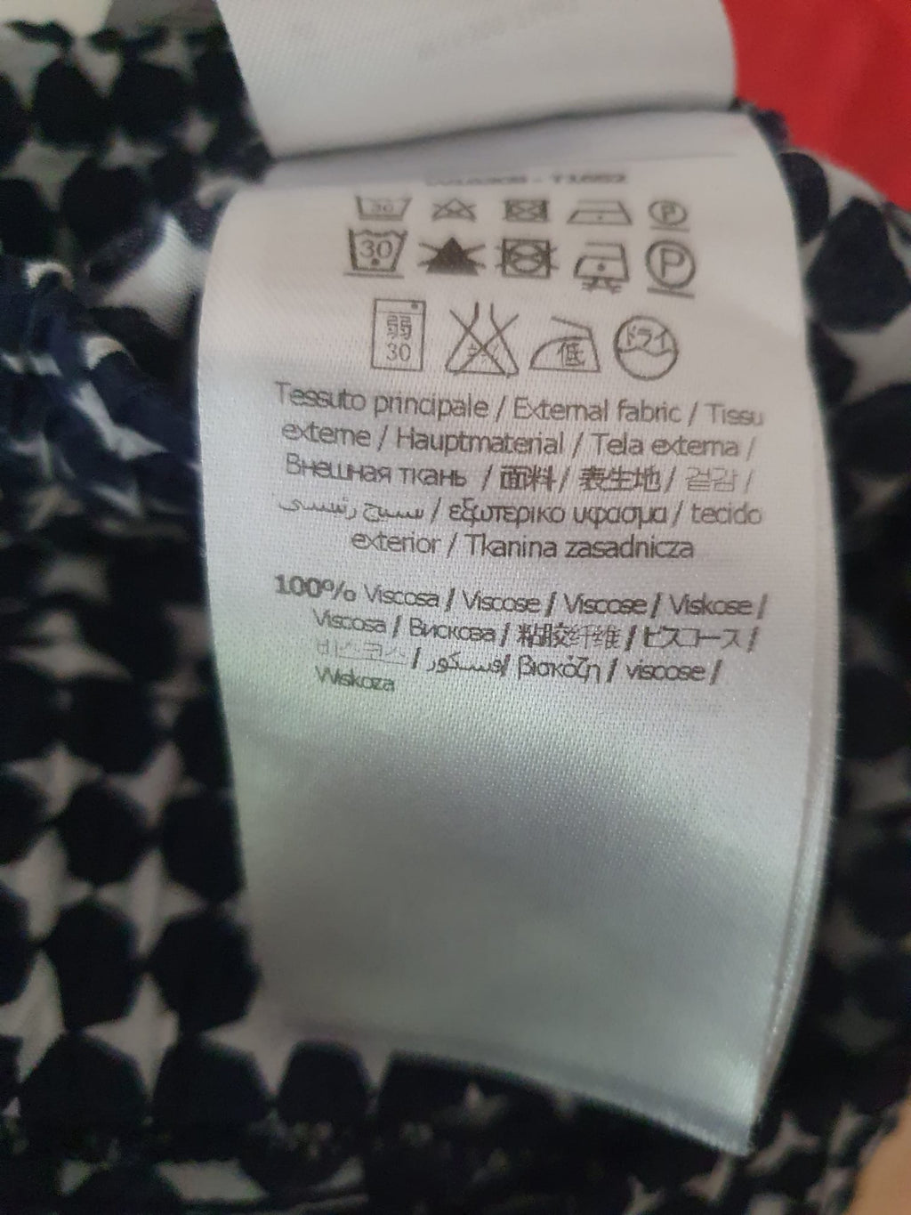Pantalon d'été Fluide Liu Jo Jeans - Imprimé Géométrique Bleu & Blanc T40