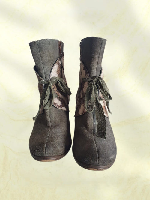 Bottines Papucei en Cuir et Poils Imprimés - Pointure 38 - Élégance Bohème