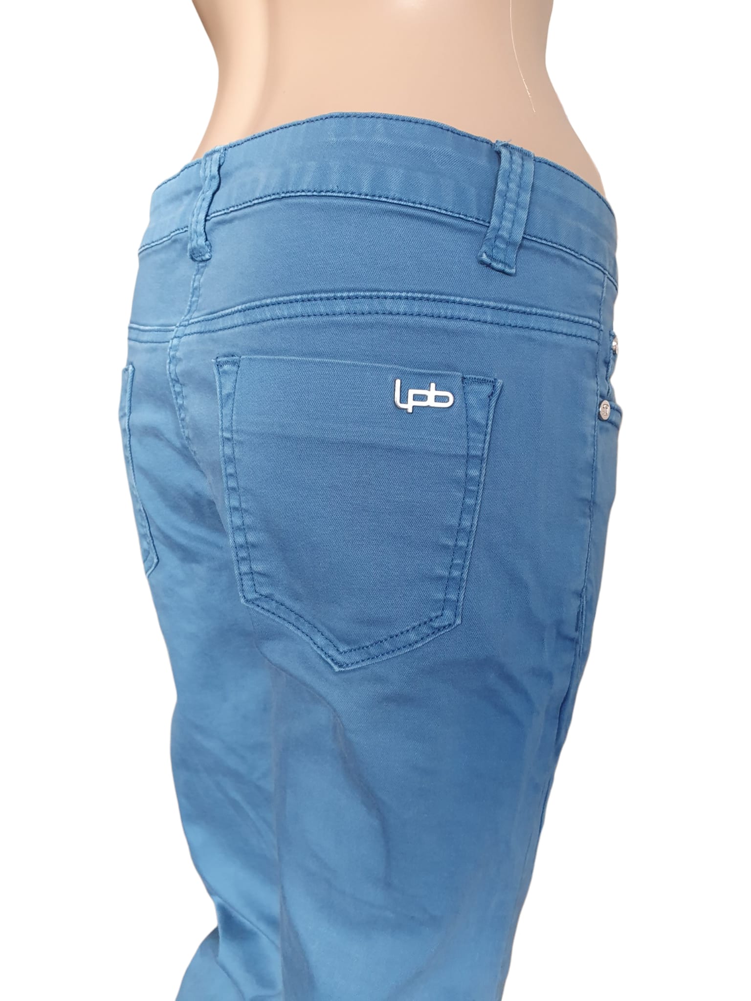 Pantalon Slim LPB - Bleu Canard - Coupe Fit & Style Biker - Taille 42