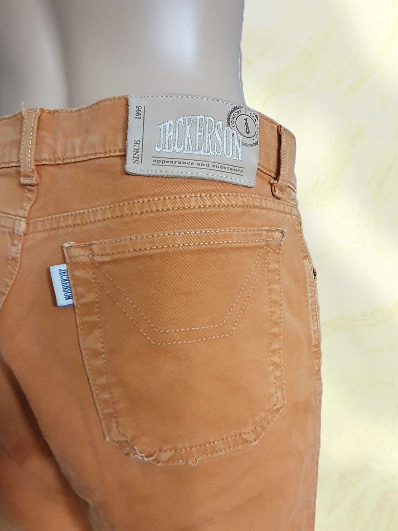 Pantalon Jeckerson Femme Slim Fit - Ocre Caramel - Made in Italy- T40