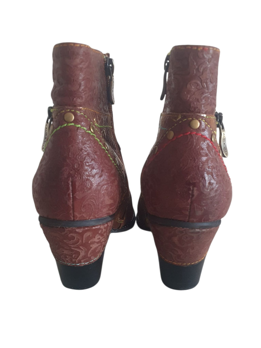 Bottines Laura Vita -Cuir Travaillé & Esprit Arty -Pointure 40