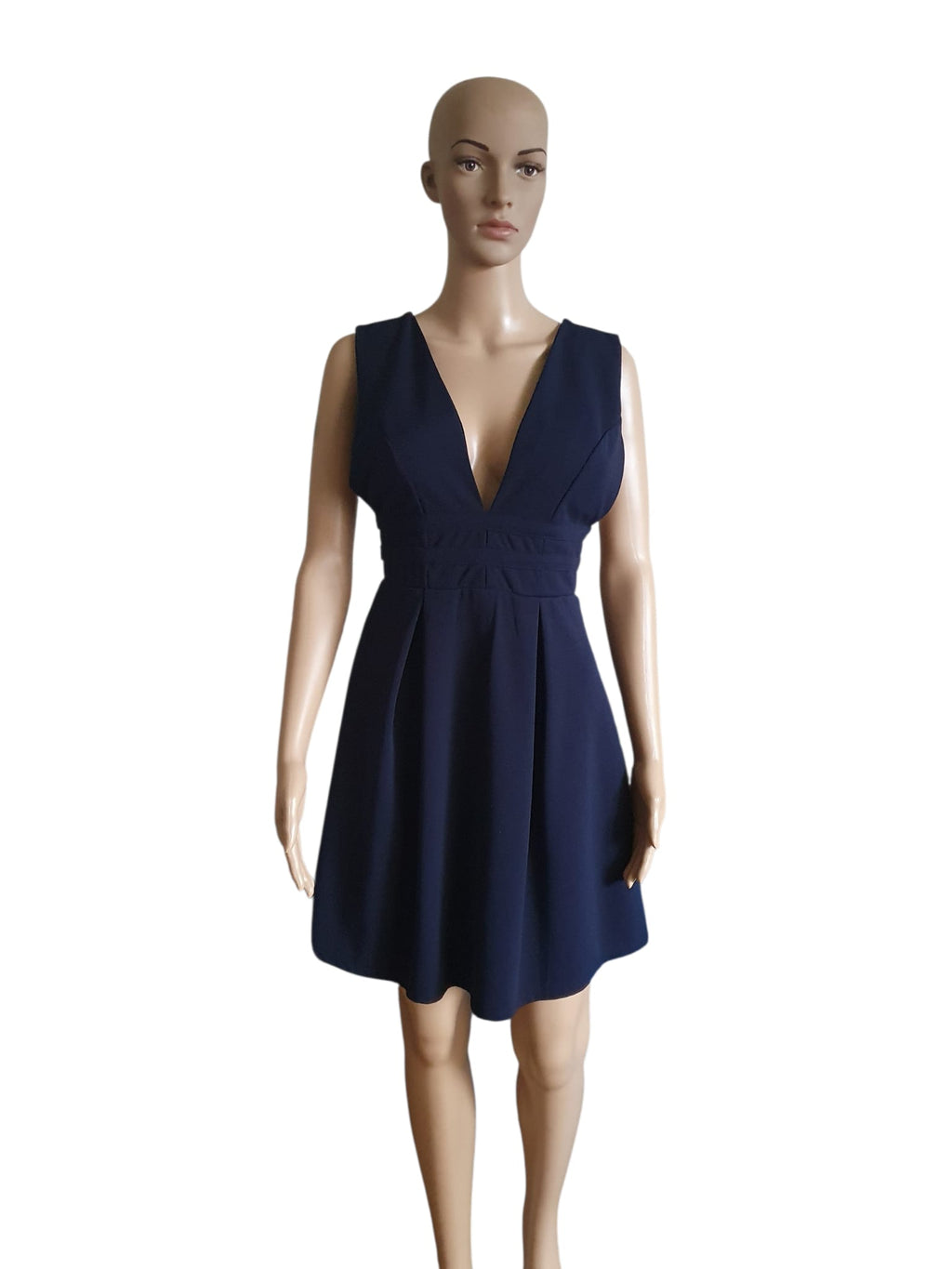 Robe Patineuse Bleu Marine – Décolleté Plongeant Rembourré – Alice & Charlotte Paris (Taille 38)