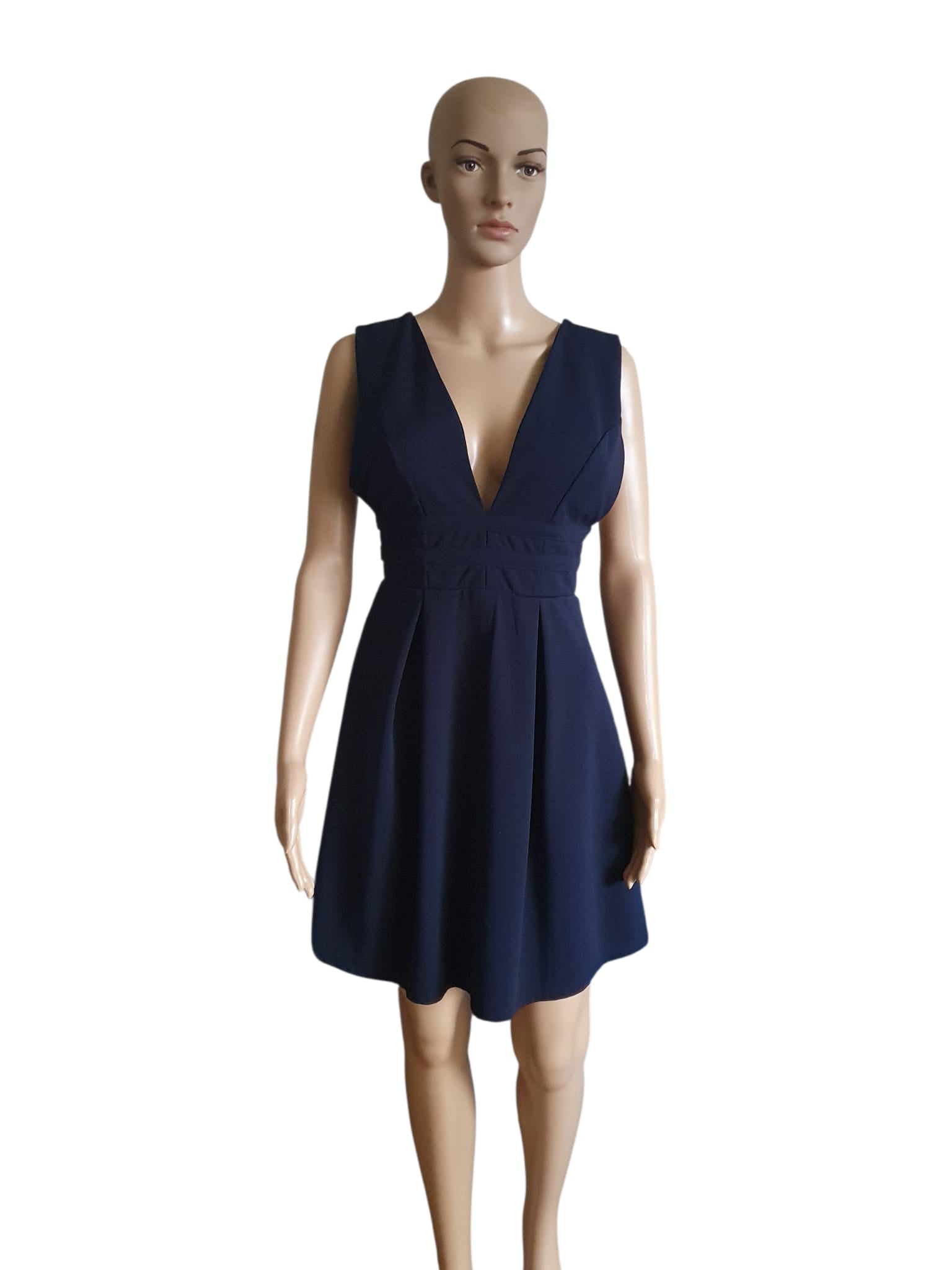 Robe Patineuse Bleu Marine – Décolleté Plongeant Rembourré – Alice & Charlotte Paris (Taille 38)
