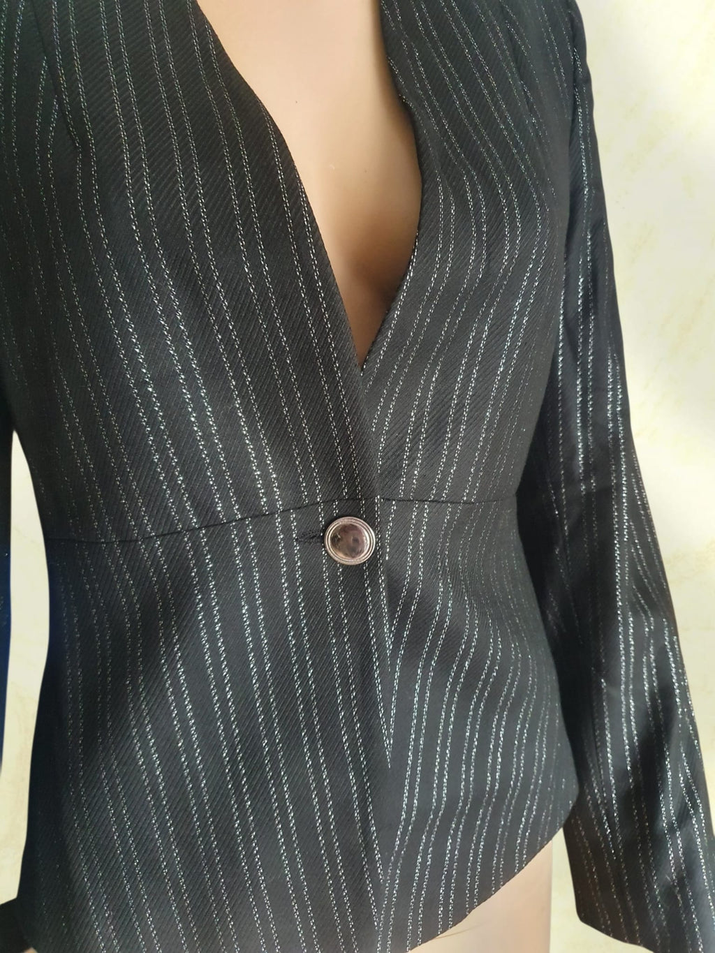 Veste Blazer Noir et Argenté "Fi'More" – T36