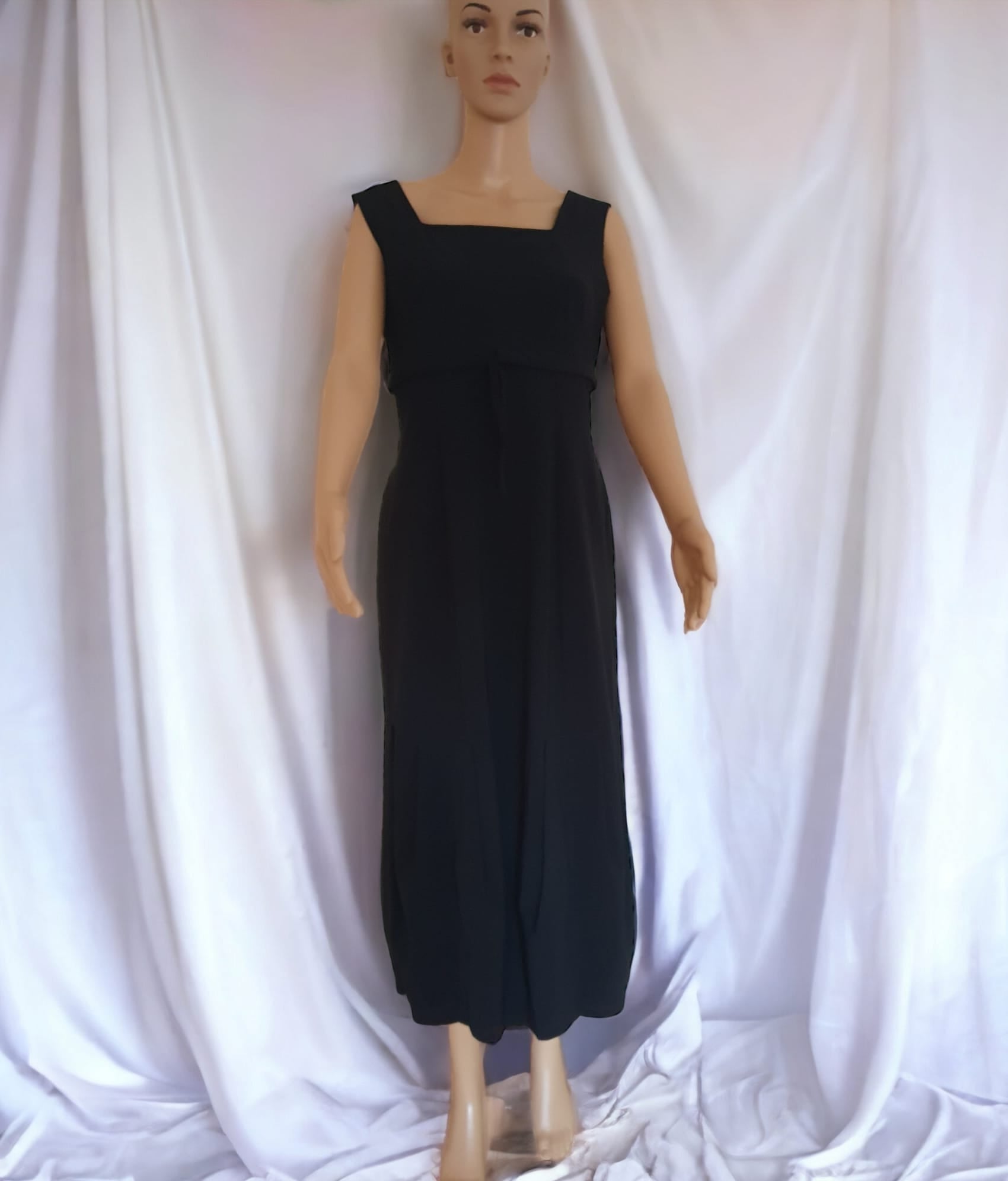 Élégante Robe Longue Noire Hugan'co- Taille 40