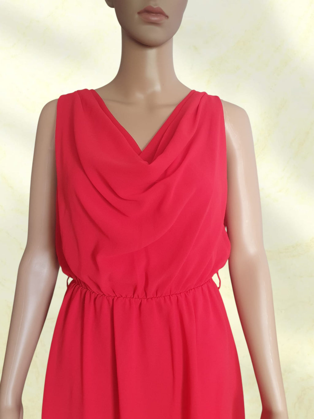 Robe Courte Rouge Fluide - Coupe Italienne & Dos Nu Bijou T38