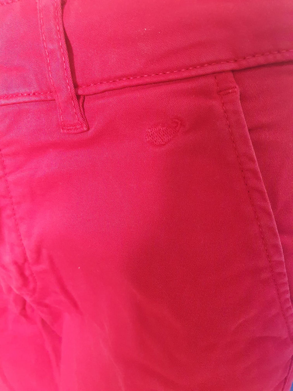 Pantalon Chino / Jeans Femme Rouge Vif - Le Phare de la Baleine (Taille 36)