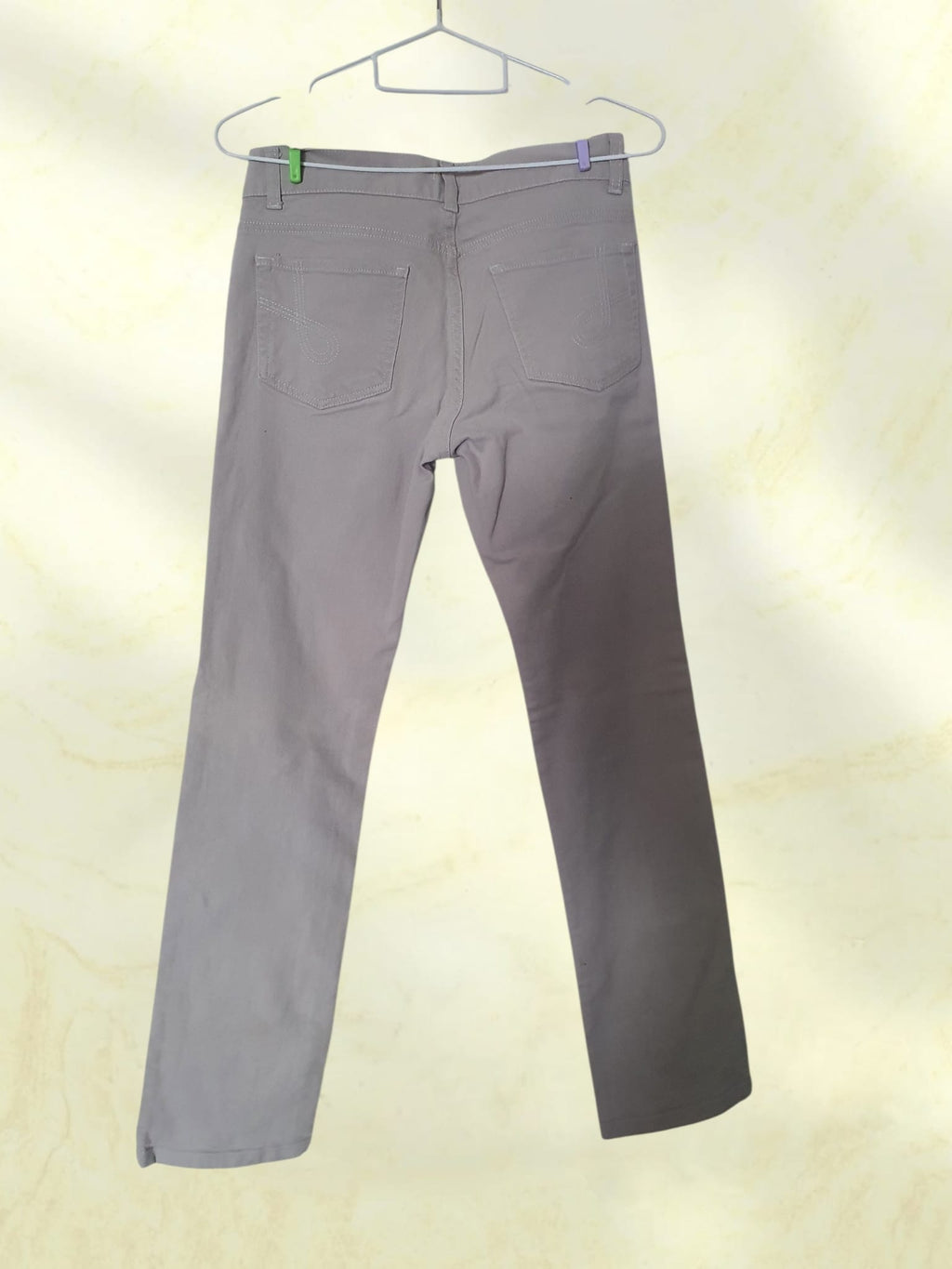 Pantalon Droit Chino Femme JOSEPH – Gris Taupe / Beige Nude (Taille 36)