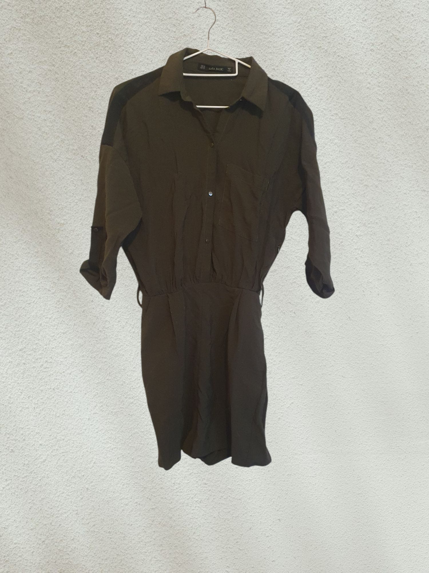 Combishort kaki Zara Style Safari Chic (Taille 34)