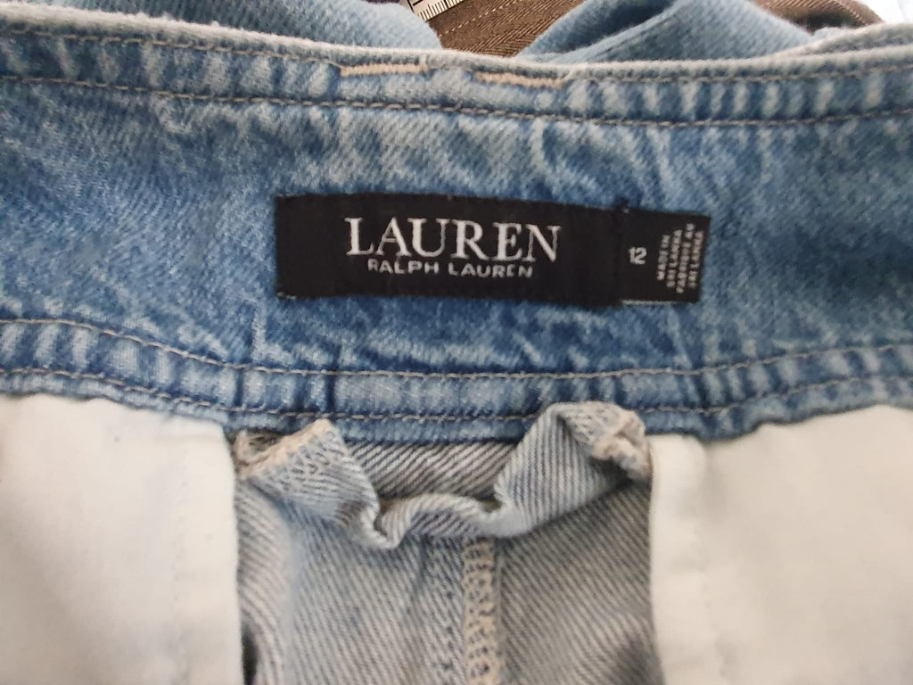 💙 Jean Cargo Lauren Ralph Lauren en Denim Fluide – Bleu Délavé – Taille 42/44