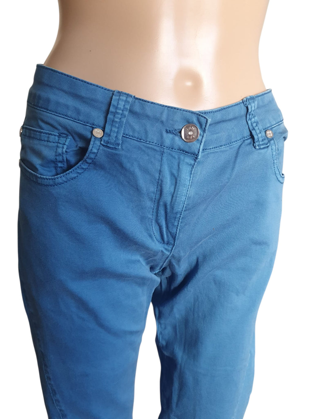 Pantalon Slim LPB - Bleu Canard - Coupe Fit & Style Biker - Taille 42