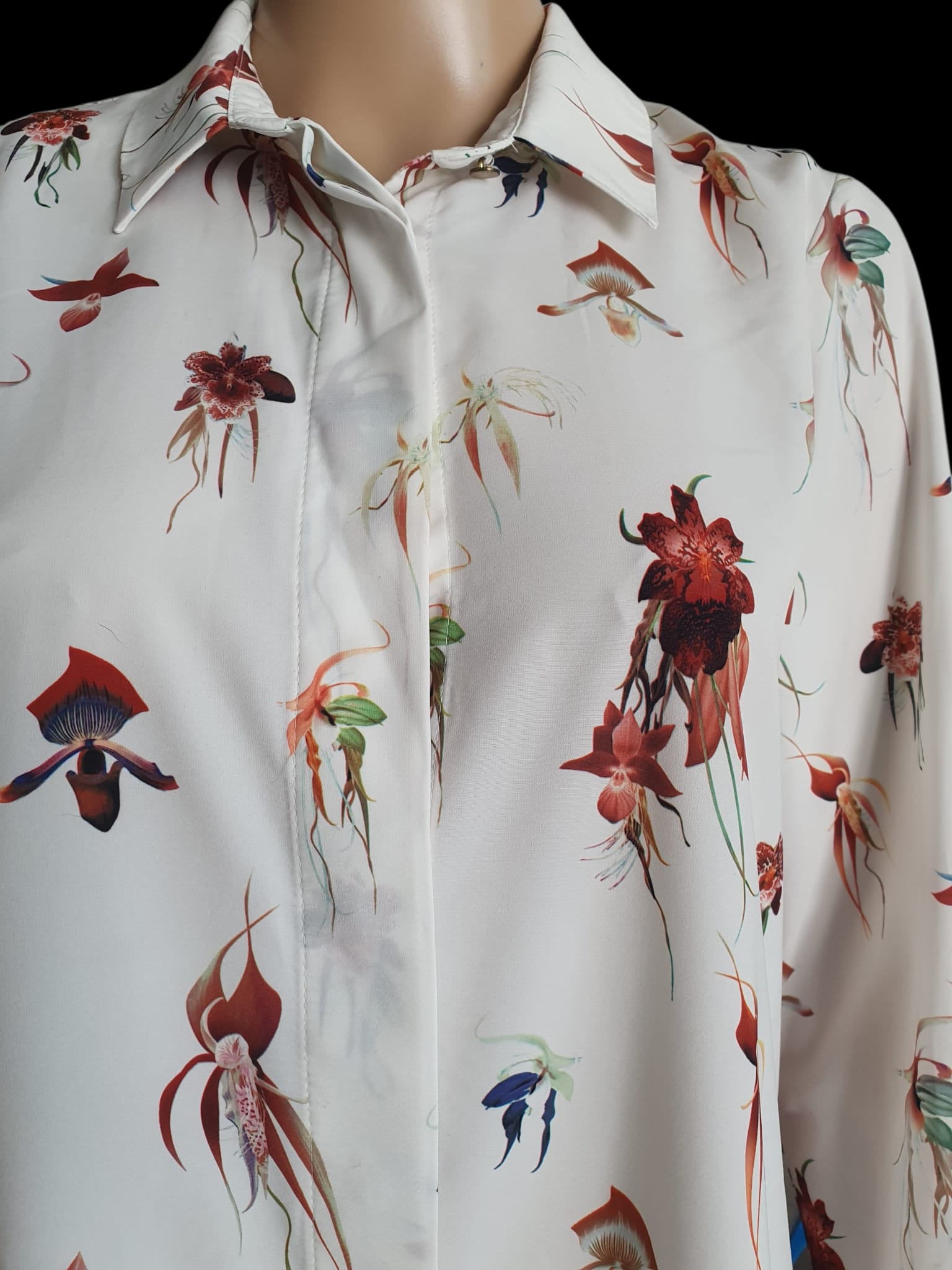 Chemise Femme Fluide Imprimé Orchidées Sauvages - H&M - Taille 38