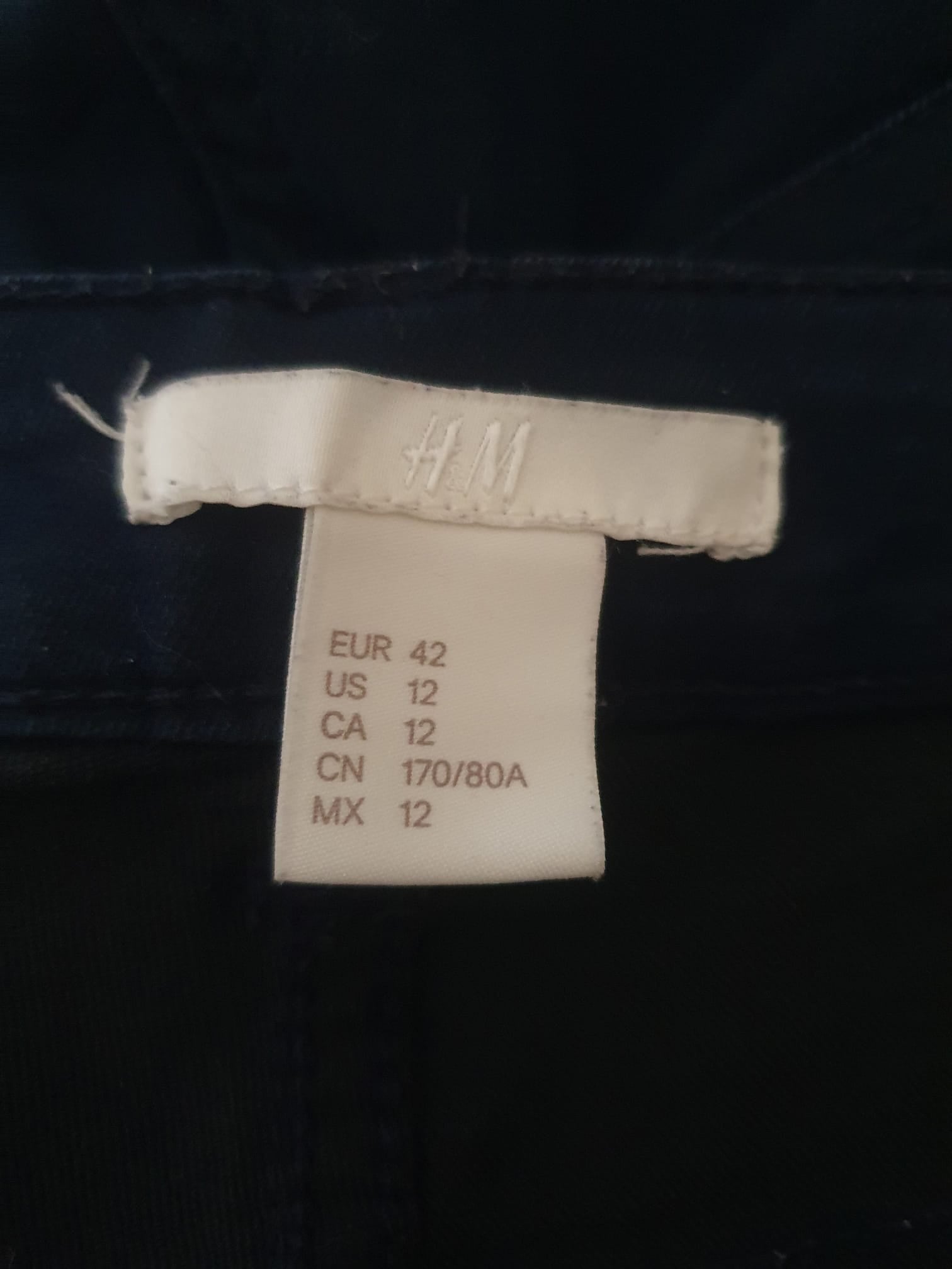 Jean Slim Femme Bleu Marine H&M – Taille 42