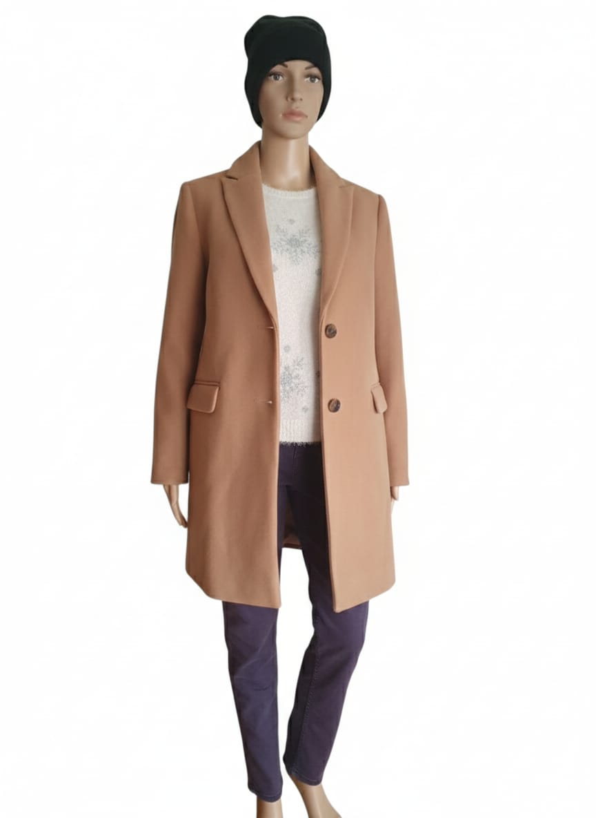 Élégant Manteau Long Etam - Coloris Camel - Taille S (36)