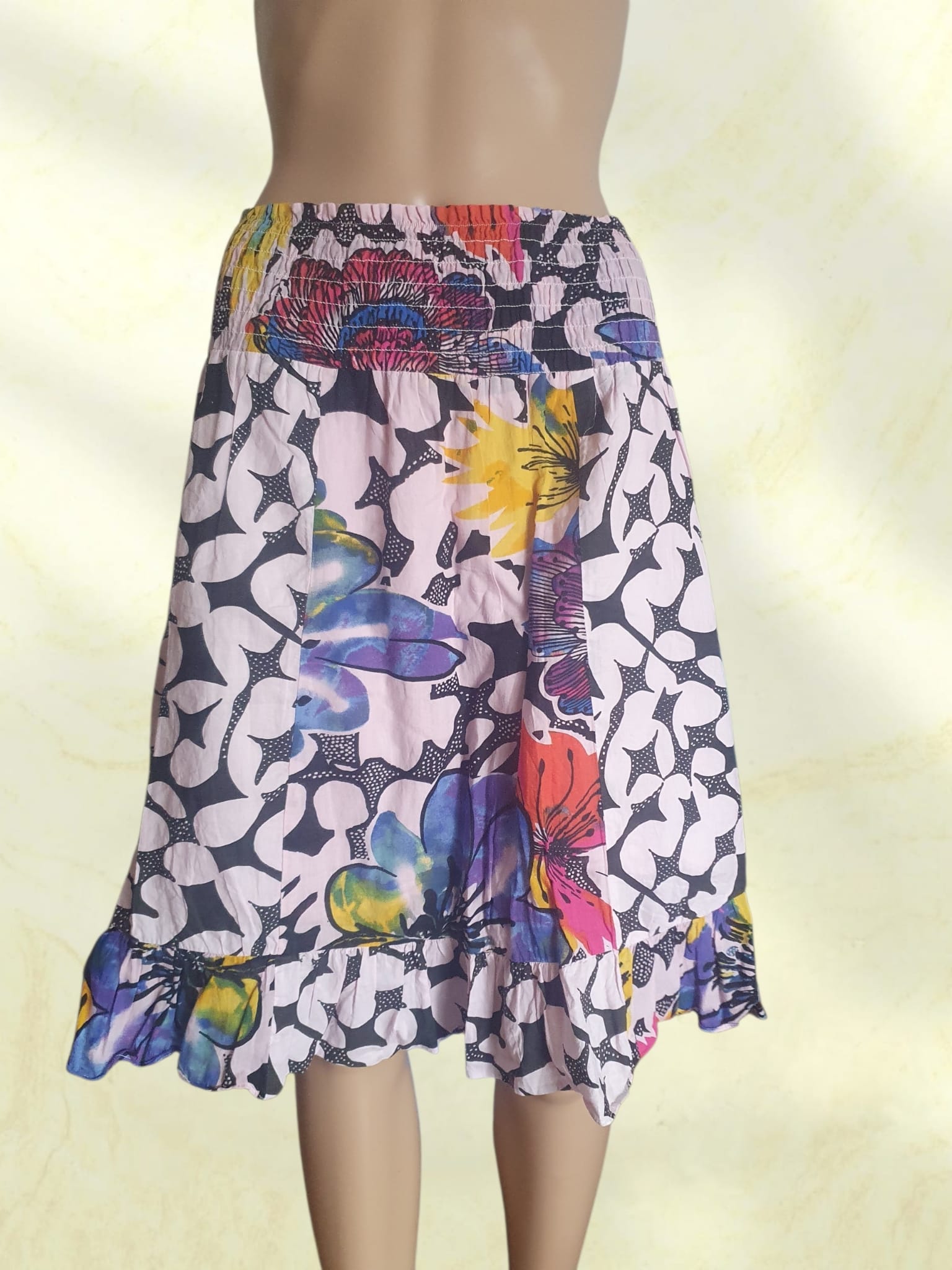 Jupe Fluide en Coton Imprimé Floral & Graphique - 101 Idées T38