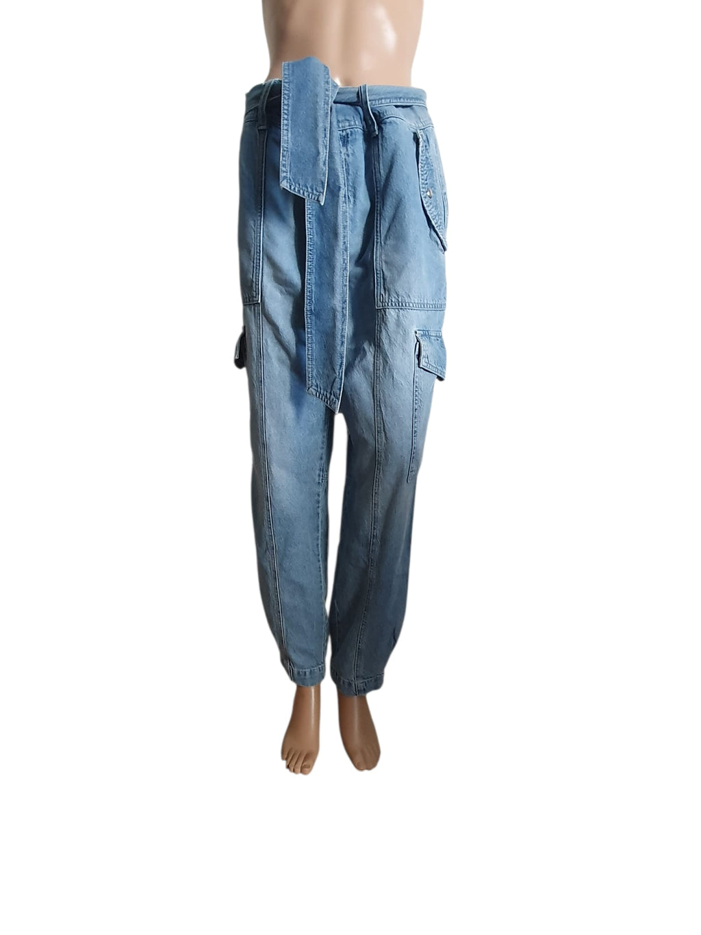 💙 Jean Cargo Lauren Ralph Lauren en Denim Fluide – Bleu Délavé – Taille 42/44