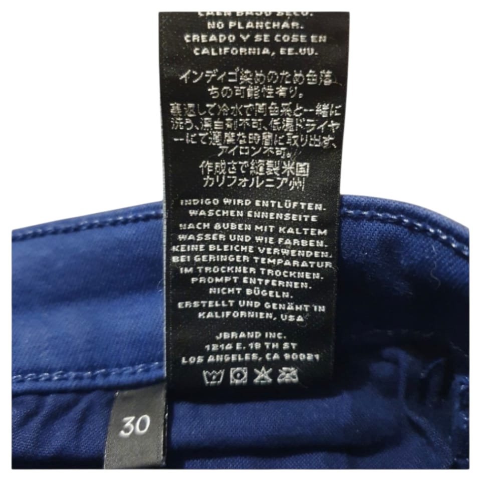 💎 Jeans J Brand "Rail" Luxury Indigo- Made in USA - T38