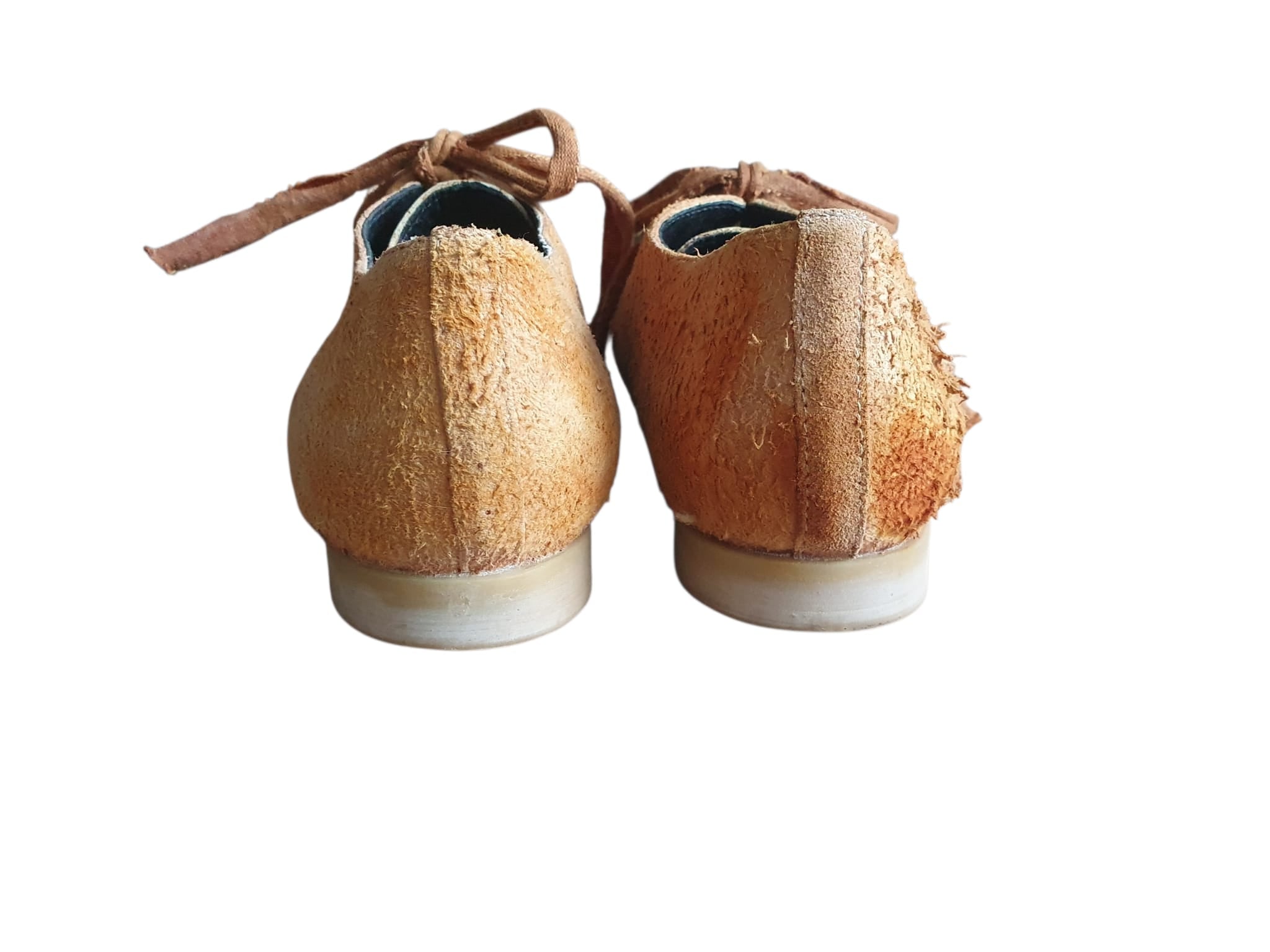 Derbies Papucei en Cuir – Style Arty & Rayures Marinières (Taille 35)