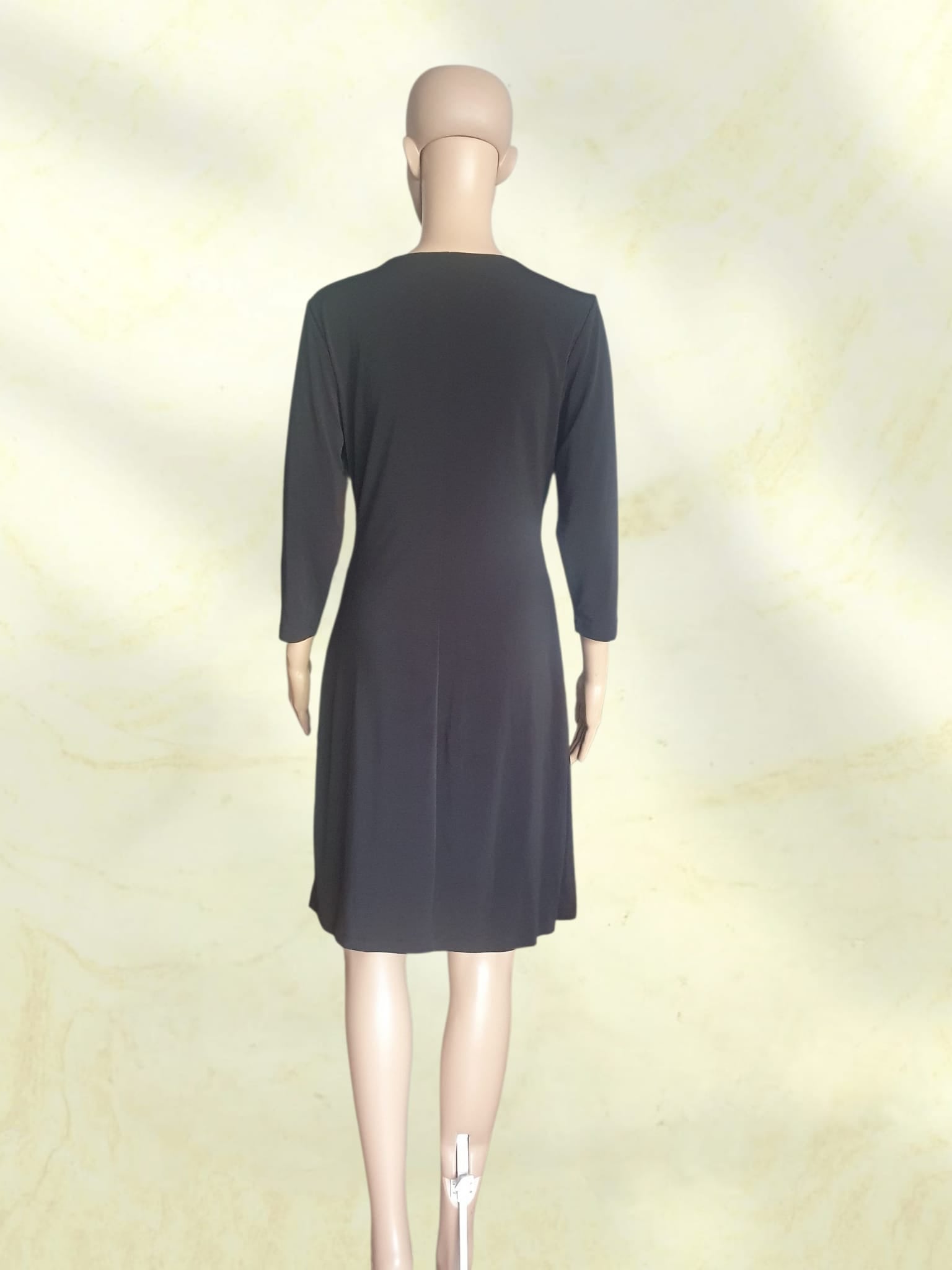 Petite Robe Noire Drappée - Coupe Portefeuille & Fluide - Woman El Corte Inglés T40