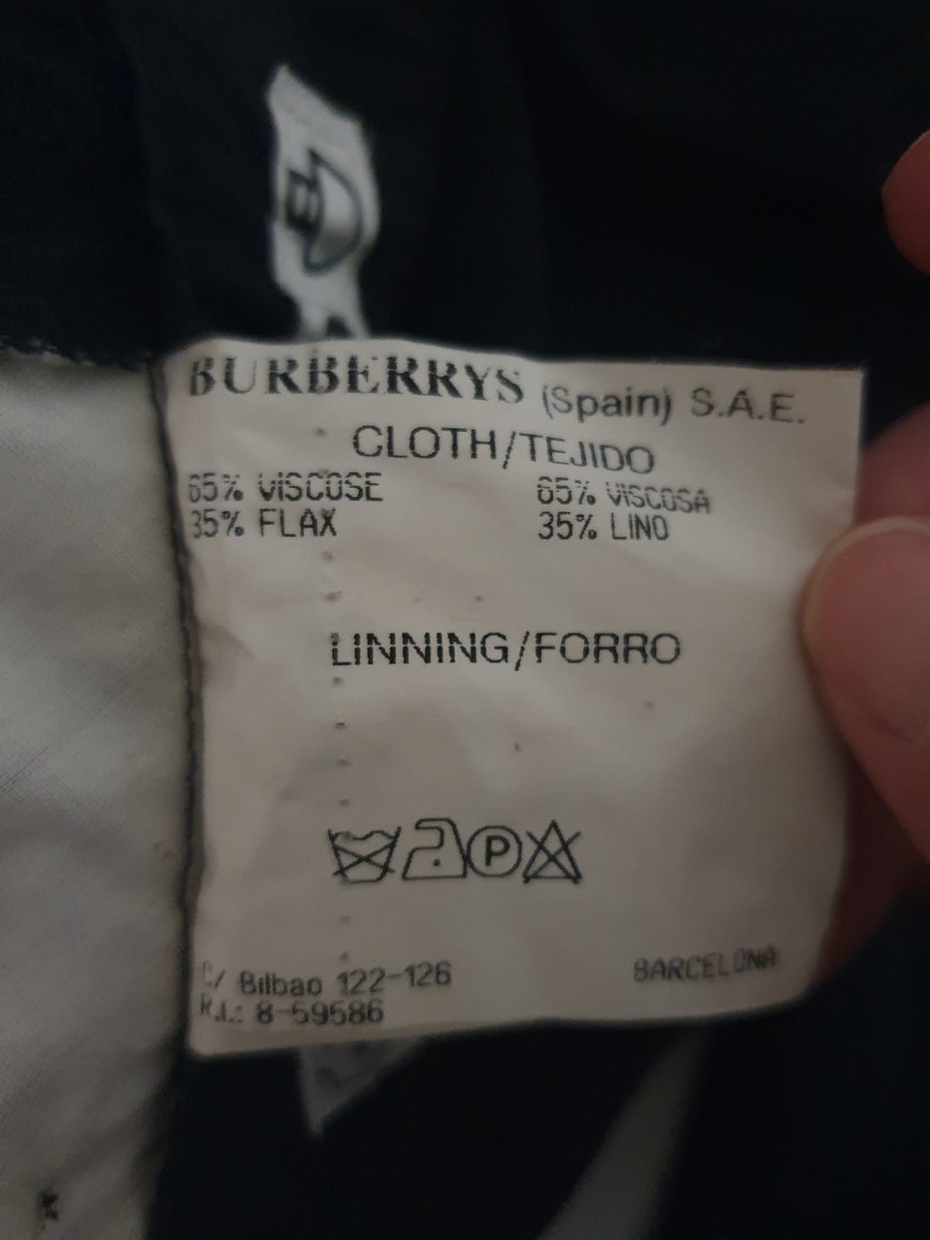 Pantalon Vintage Burberrys of London – Édition Boutique Tieco – Marine & Lin T38/40