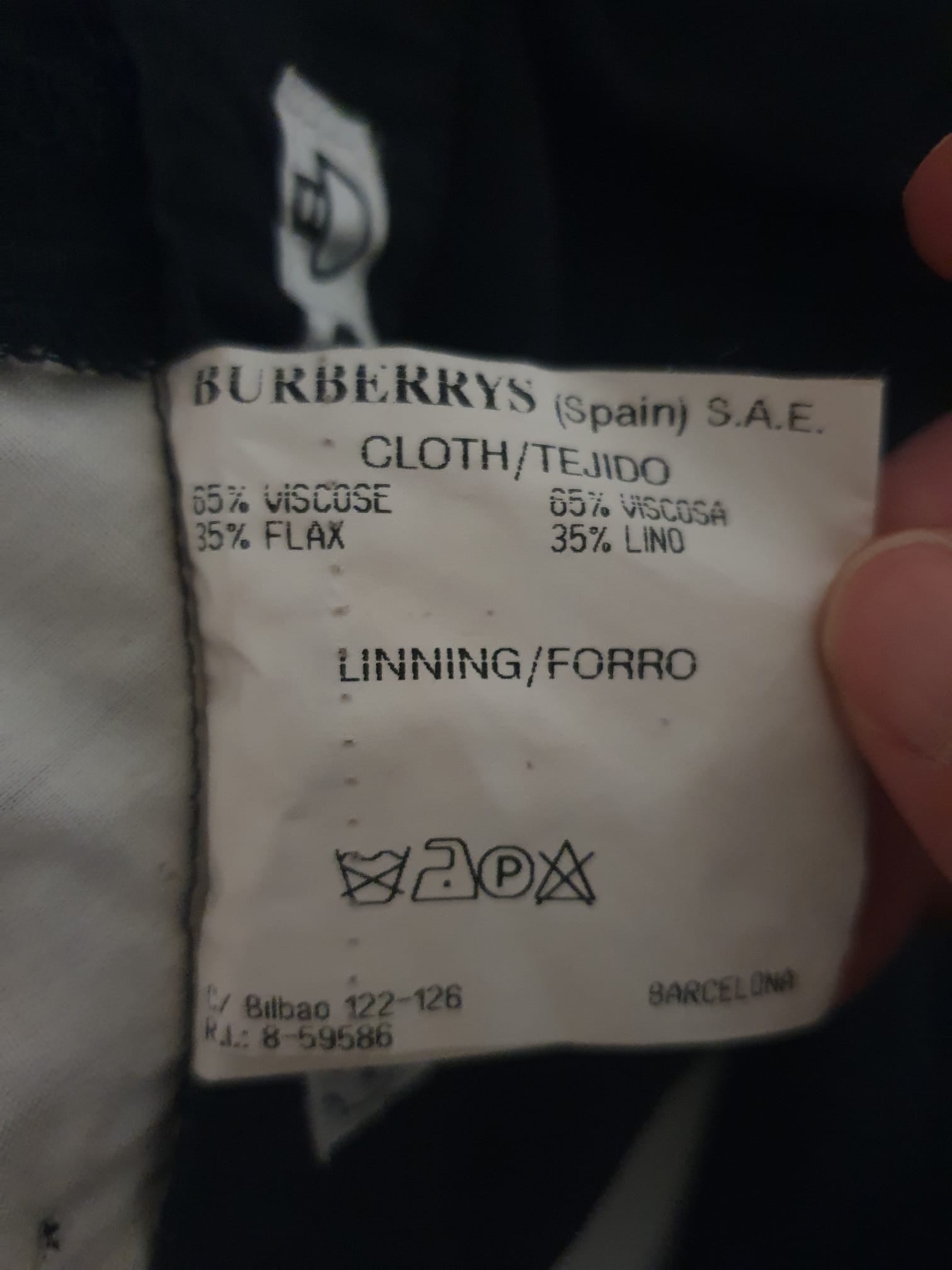 Pantalon Vintage Burberrys of London – Édition Boutique Tieco – Marine & Lin T38/40