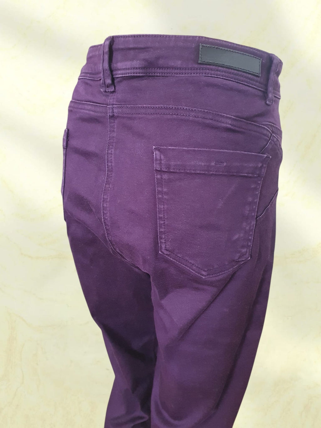 Jean Slim Violet Femme - Un Jour Ailleurs - Modèle Apollon Stretch T46
