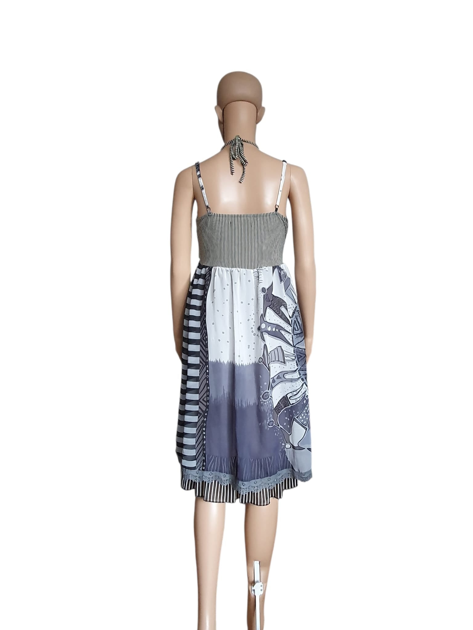 🖤 Robe d’été Lulu H Paris – Imprimé Graphique & Dos Nu Sophistiqué T36