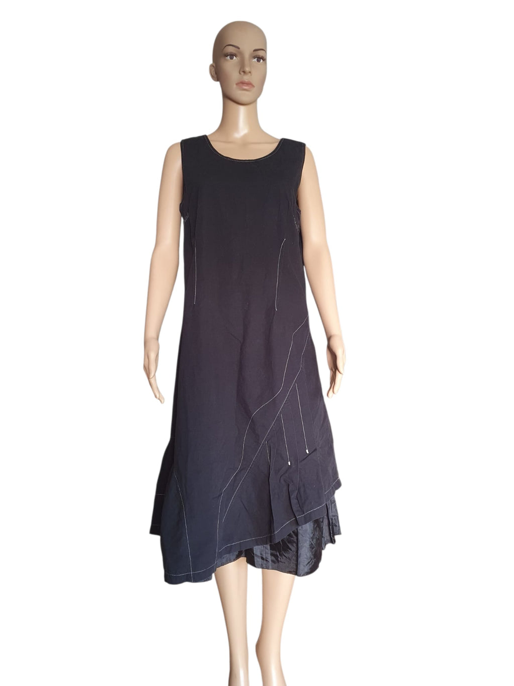 Robe d’été Noire Arty en Coton - Jacqueline Riu - Taille 44