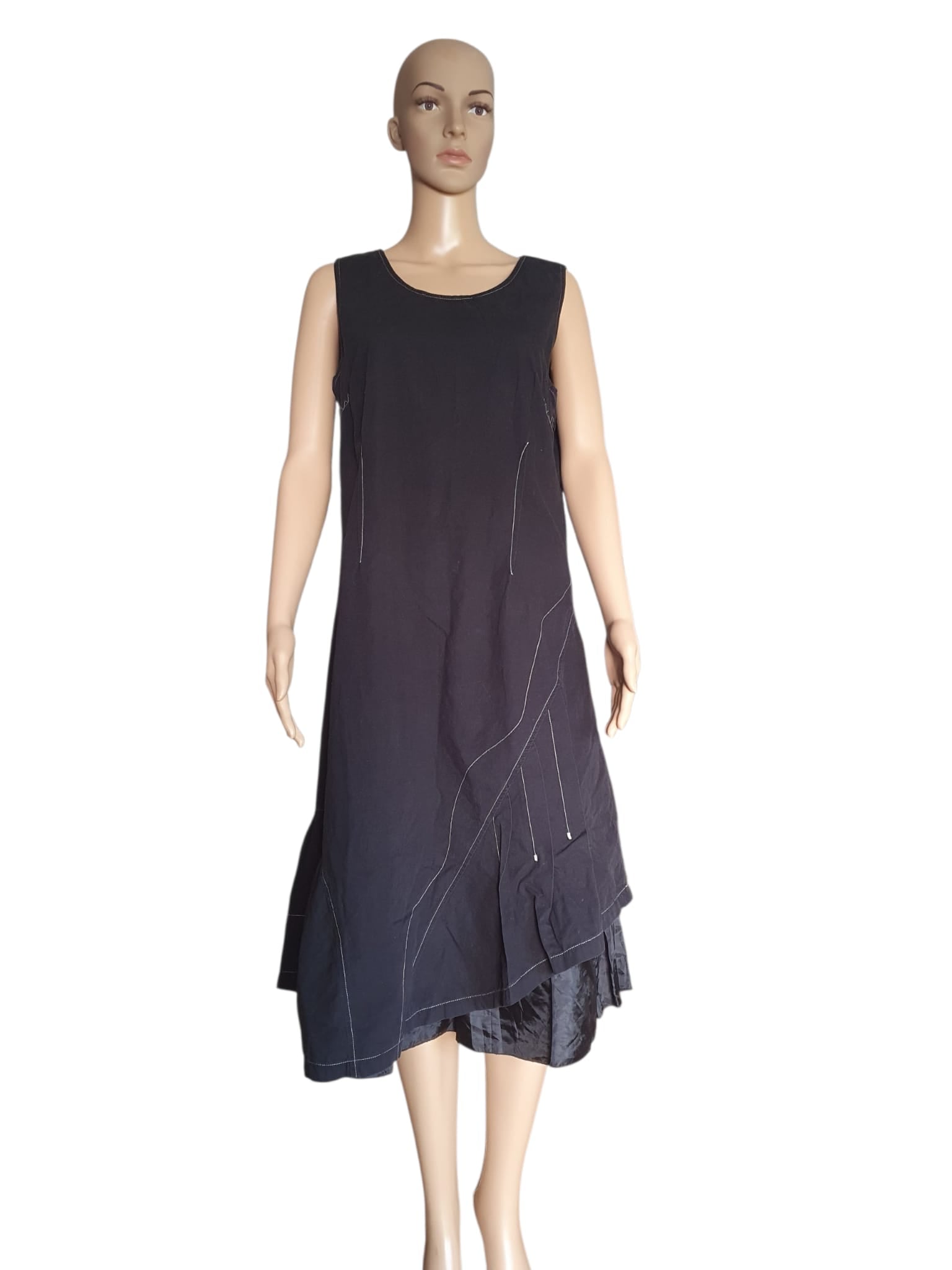 Robe d’été Noire Arty en Coton - Jacqueline Riu - Taille 44