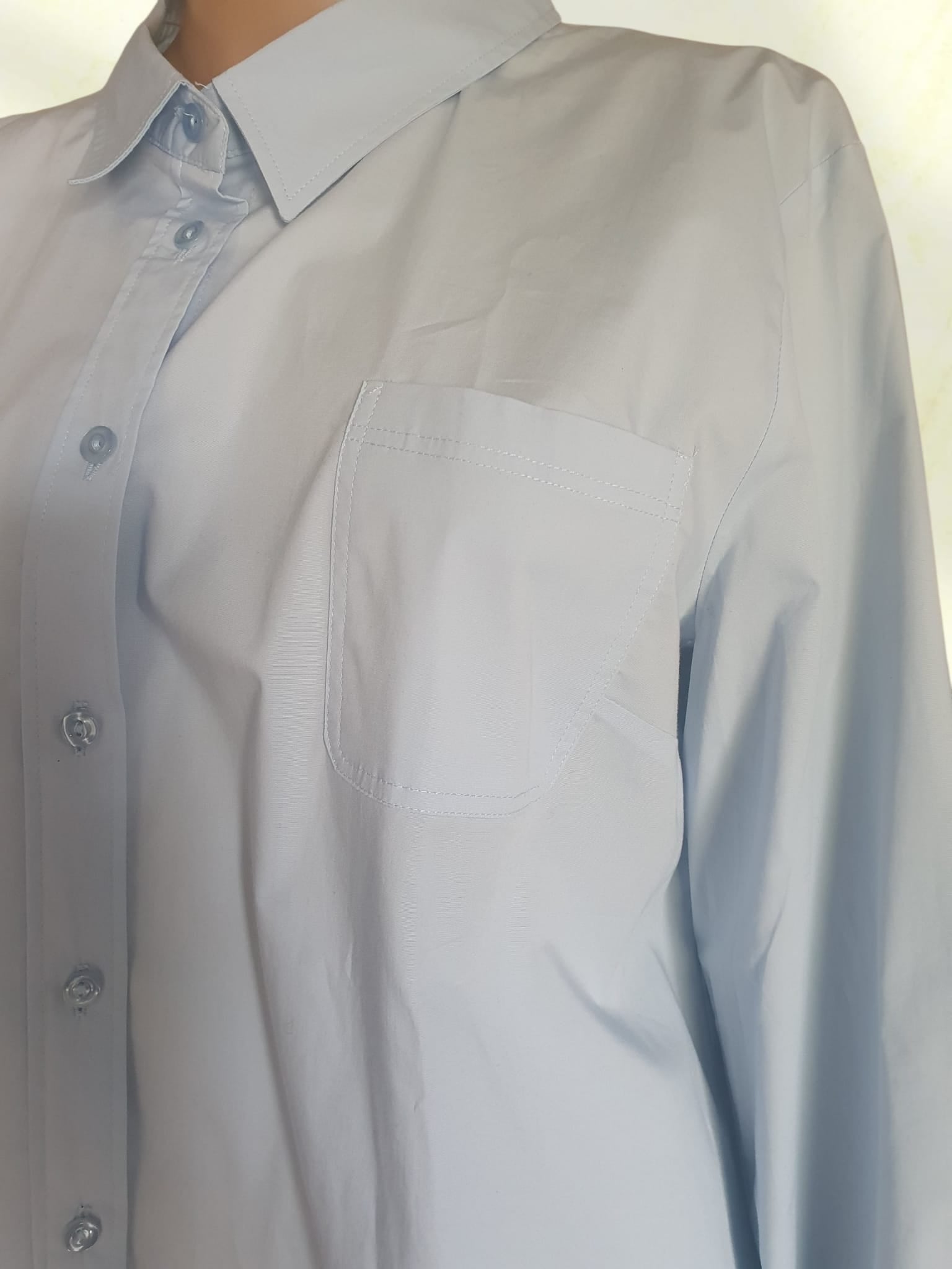 Chemise Bleu Ciel Un Jour Ailleurs - Coton Stretch -Taille 46