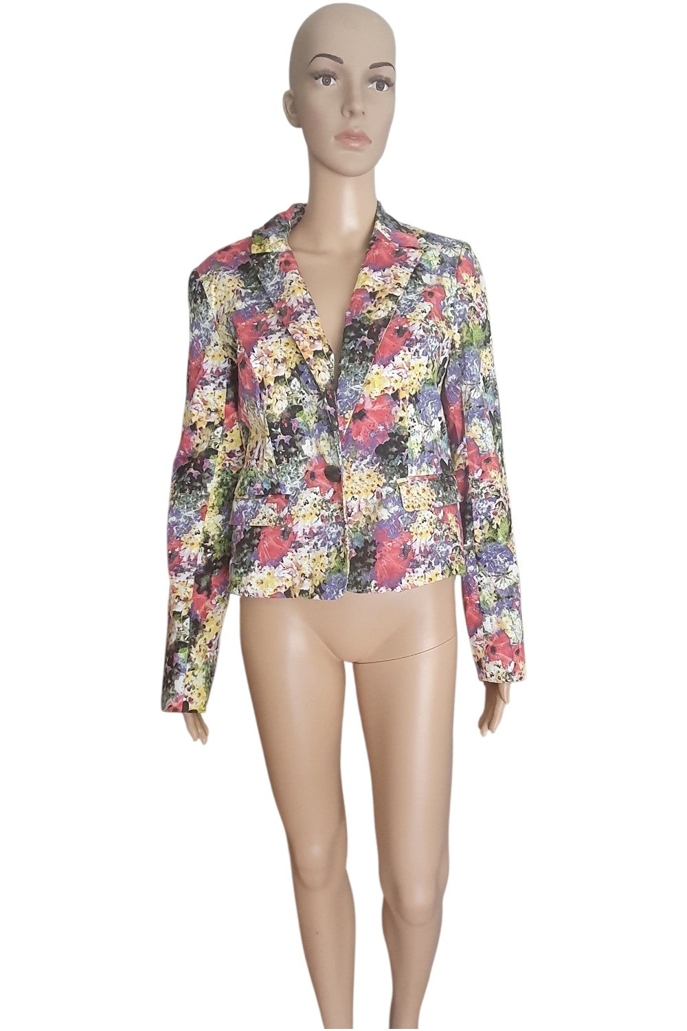 Veste Blazer Fleuri Coton ONLY – Modèle Azalea – Blazer Ajusté Stretch T38